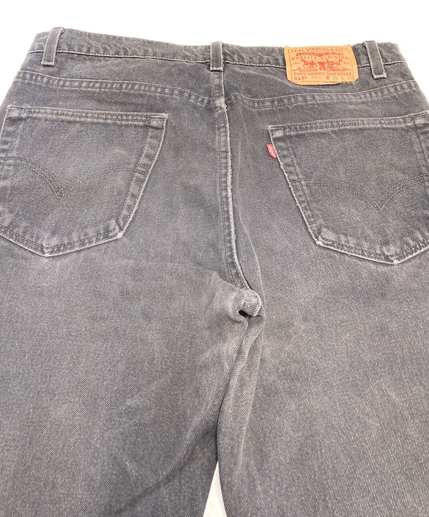 中古・古着通販】LEVI'S (リーバイス) 後染め517ブラックデニムパンツ