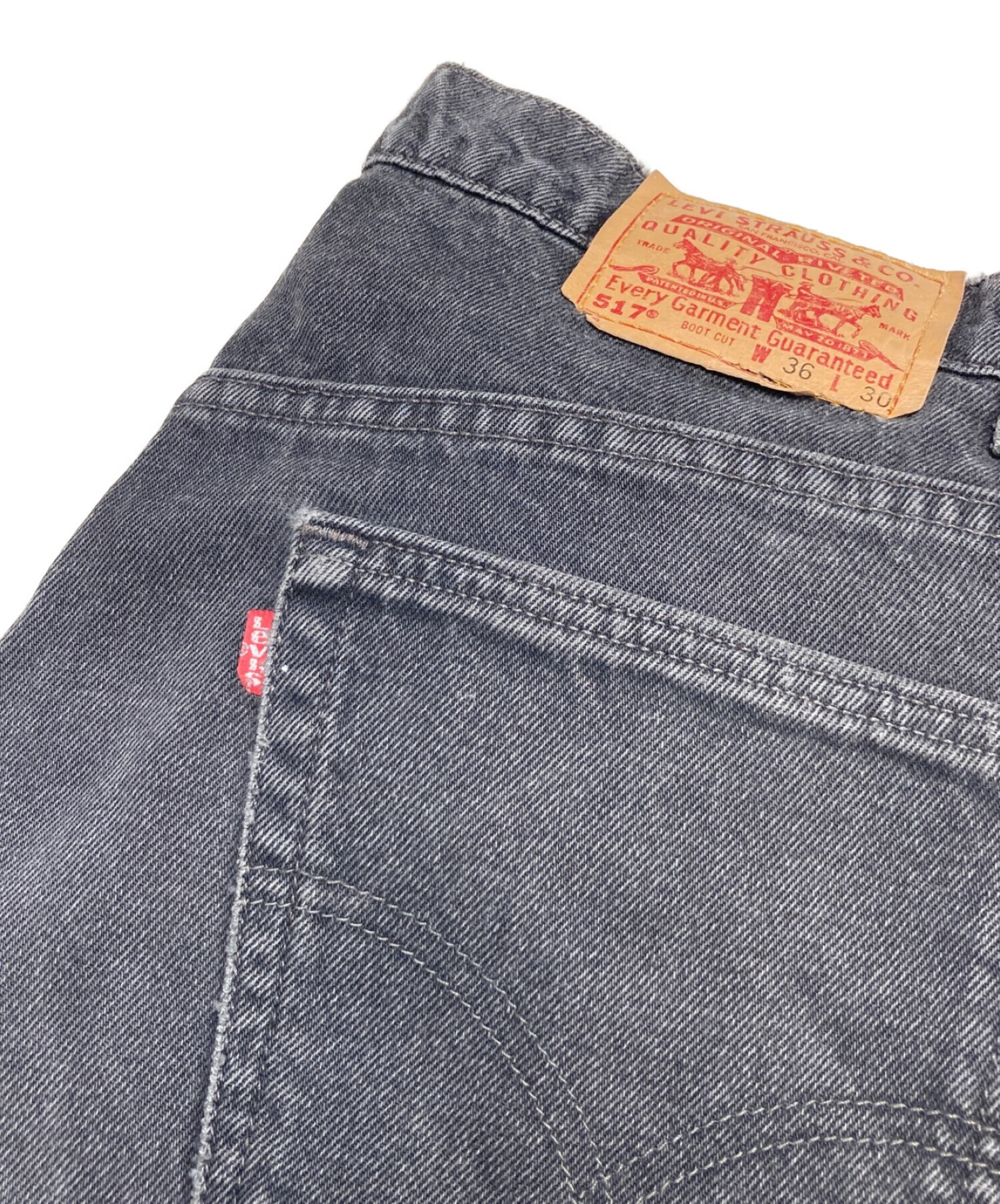 中古・古着通販】LEVI'S (リーバイス) 後染め517ブラックデニムパンツ