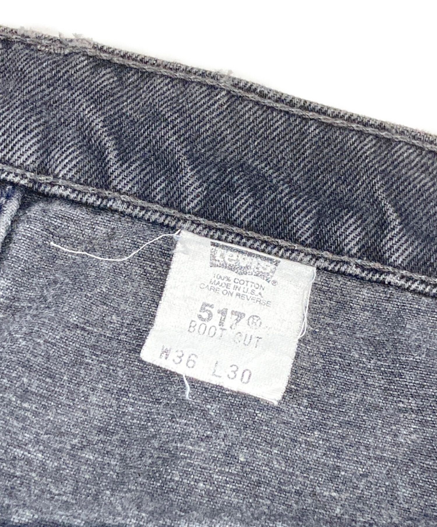 中古・古着通販】LEVI'S (リーバイス) 後染め517ブラックデニムパンツ