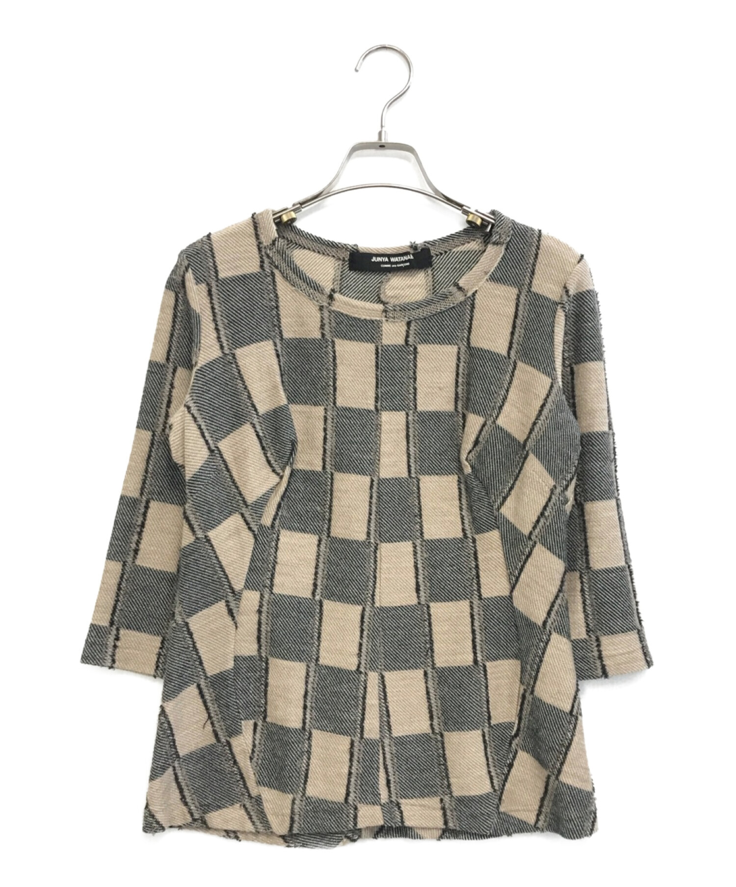 中古・古着通販】JUNYA WATANABE COMME des GARCONS (ジュンヤワタナベ コムデギャルソン) ブロックチェックカットソー  ベージュ サイズ:表記なし｜ブランド・古着通販 トレファク公式【TREFAC FASHION】スマホサイト