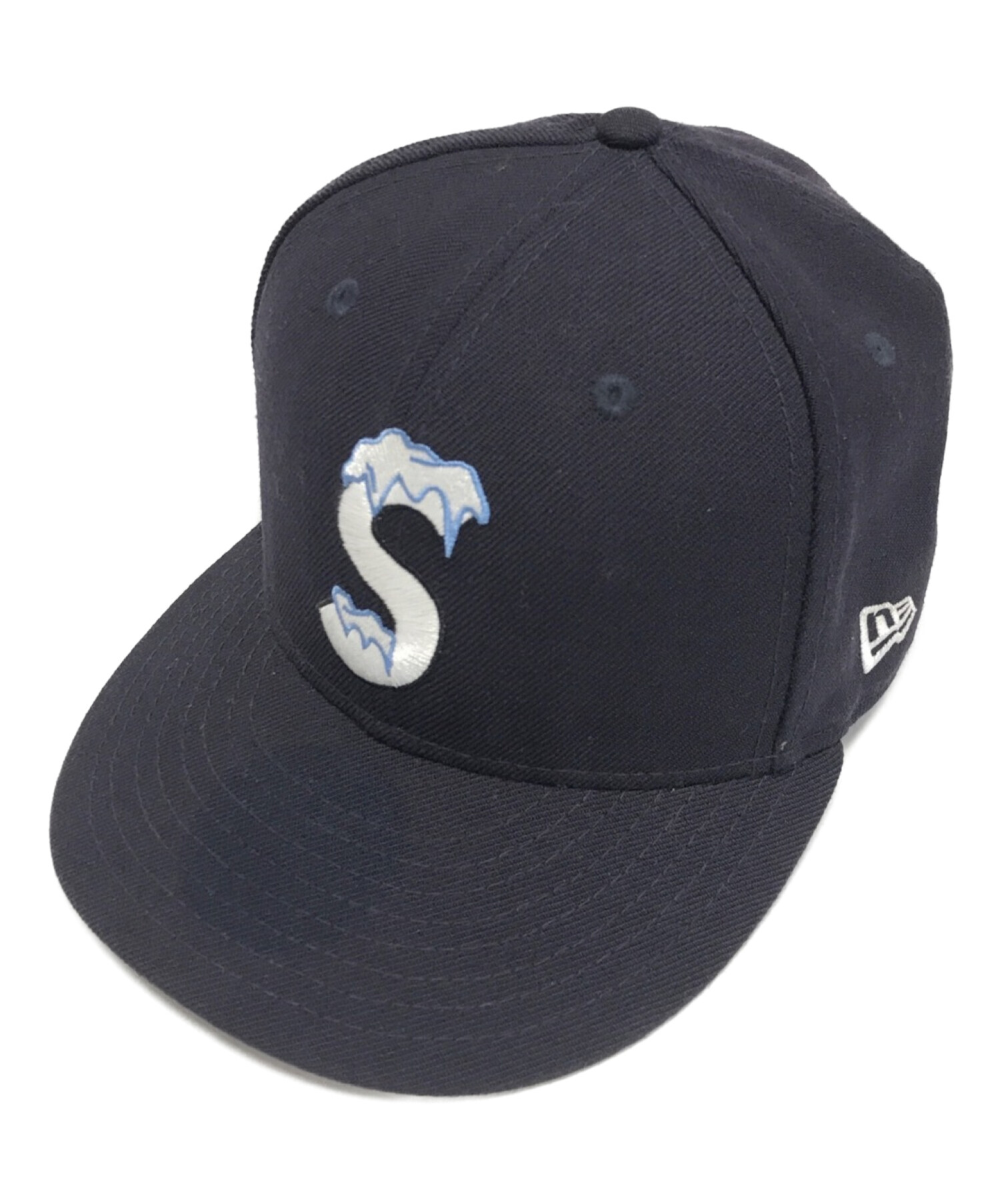 希少 Supreme S Logo New Era 7 5/8 Cap 帽子Brightblue青水色 - キャップ