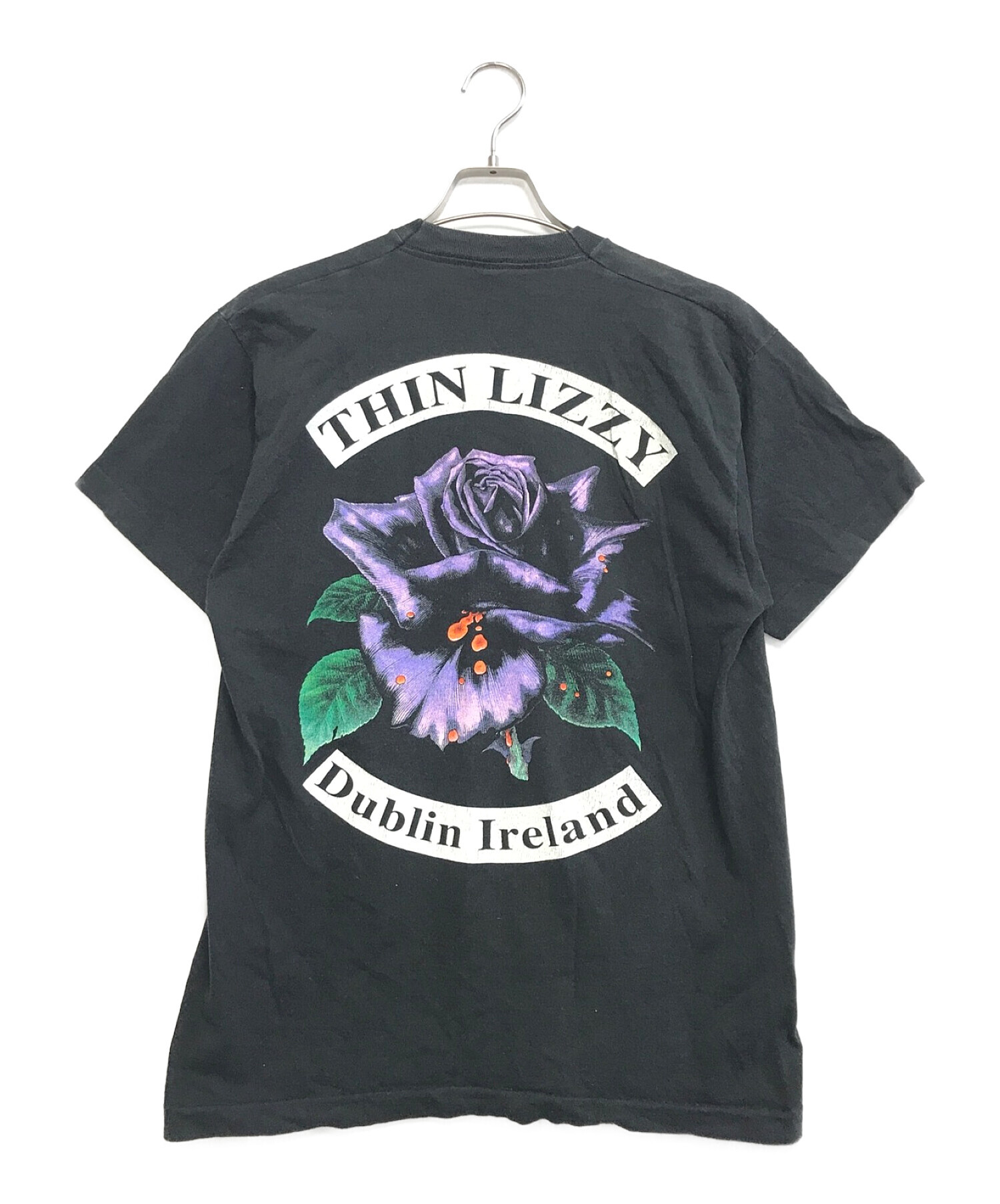 バンドTシャツ (バンドTシャツ) THINN LIZZY(シン・リジィ) バンドTシャツ ブラック サイズ:L