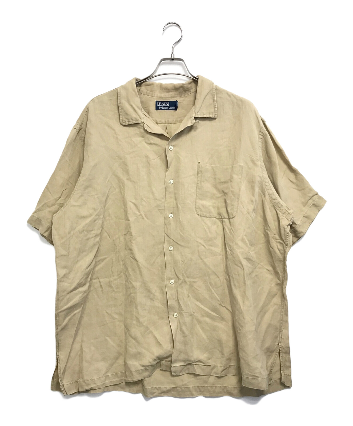 中古・古着通販】POLO RALPH LAUREN (ポロ・ラルフローレン) オープンカラーシャツ ベージュ サイズ:XXL｜ブランド・古着通販  トレファク公式【TREFAC FASHION】スマホサイト