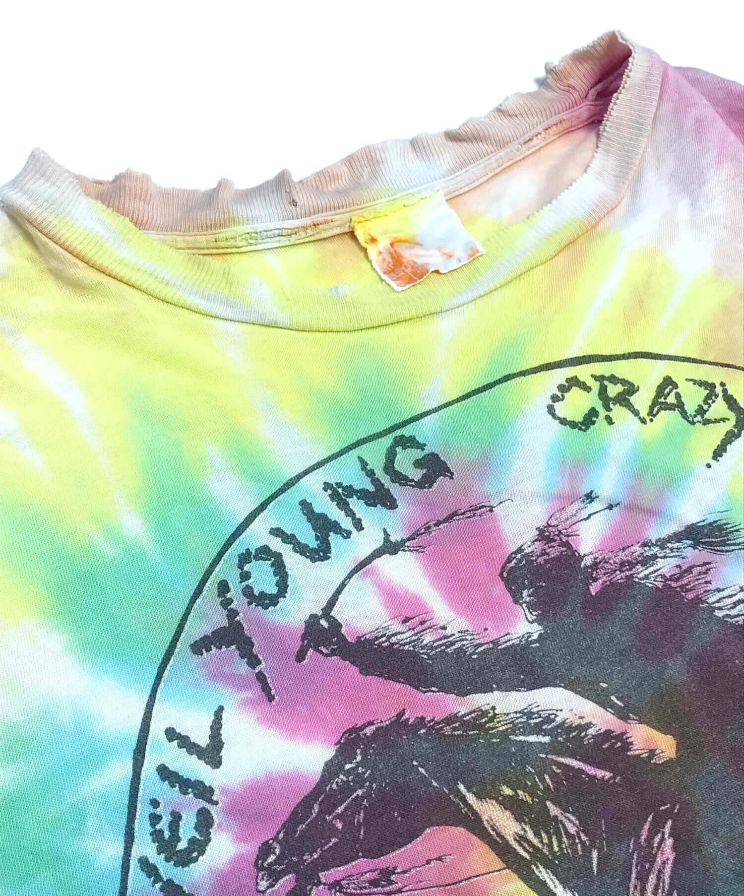 中古・古着通販】バンドTシャツ (バンドTシャツ) [古着]1991 NEIL YOUNG CRAZY HOUSE RAGGED GLORY TOUR( ニール・ヤング クレイジーホース)タイダイtシャツ マルチカラー サイズ:表記なし｜ブランド・古着通販 トレファク公式【TREFAC  FASHION】スマホサイト