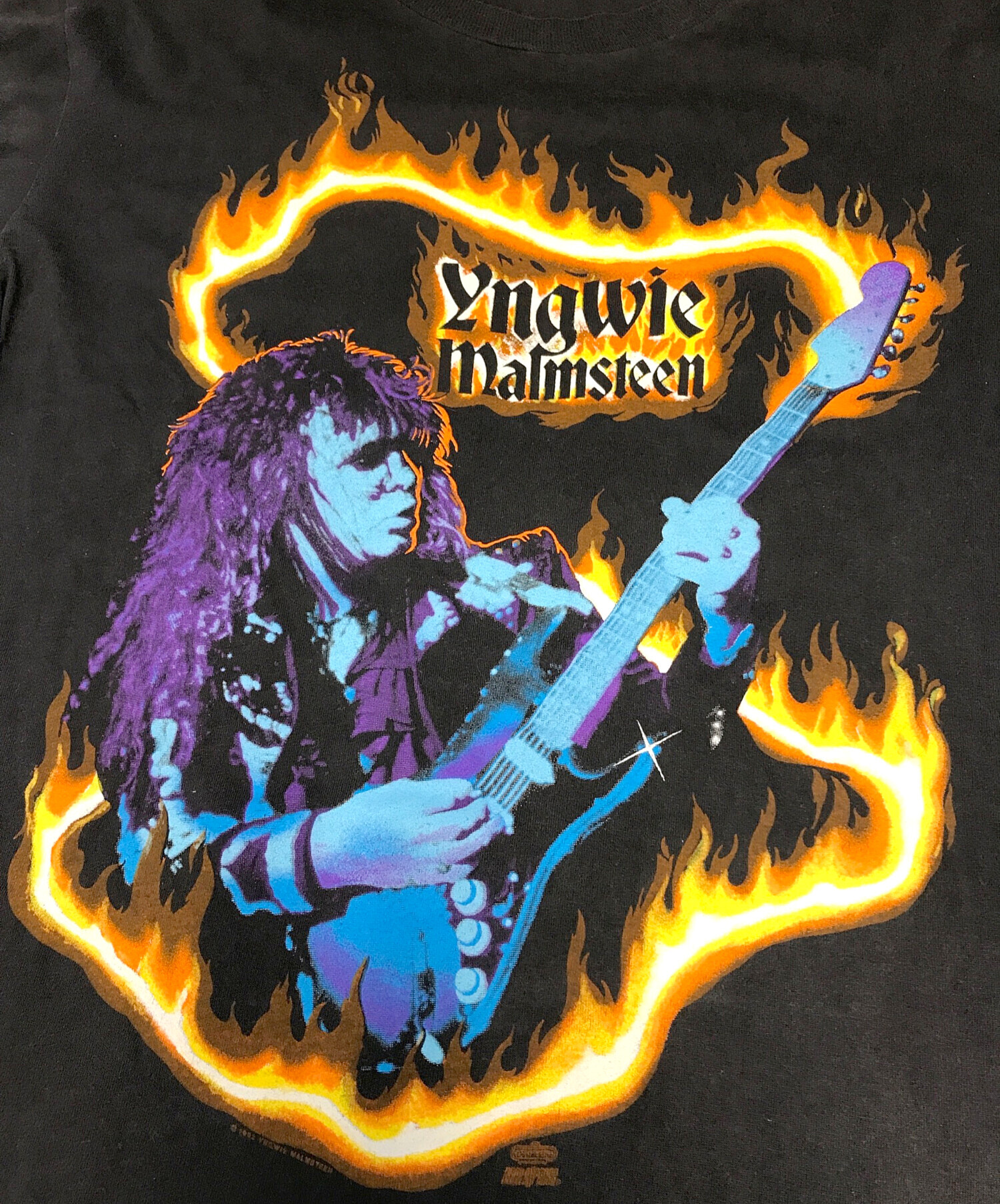 中古・古着通販】バンドTシャツ (バンドTシャツ) 90s ynhwie malmsteen(イングヴェイ・マルムスティーン) Tシャツ ブラック  サイズ:L｜ブランド・古着通販 トレファク公式【TREFAC FASHION】スマホサイト