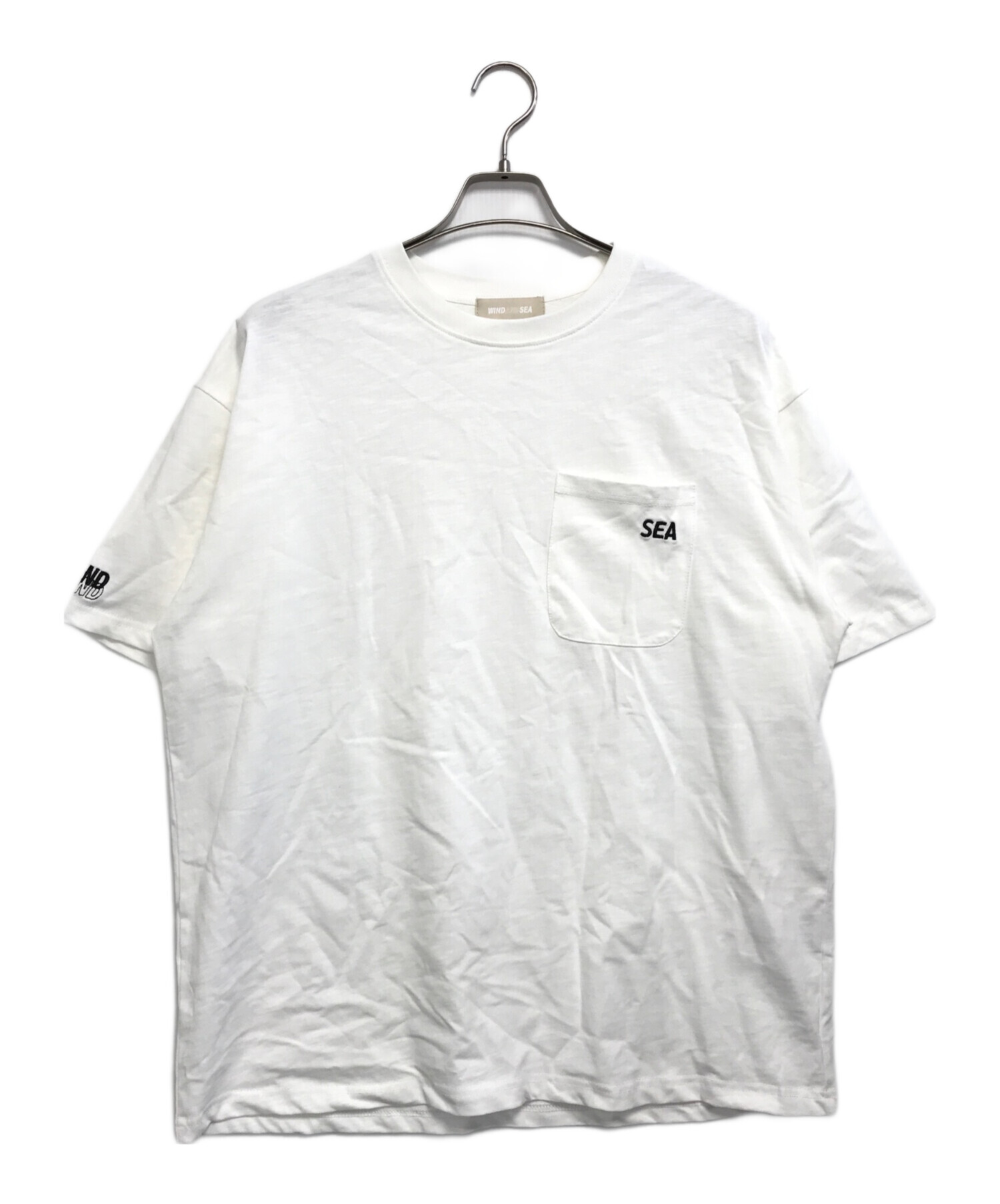 WIND AND SEA (ウィンダンシー) WIND AND SEA SEA 2P POCKET S/S TEE ホワイト サイズ:XL