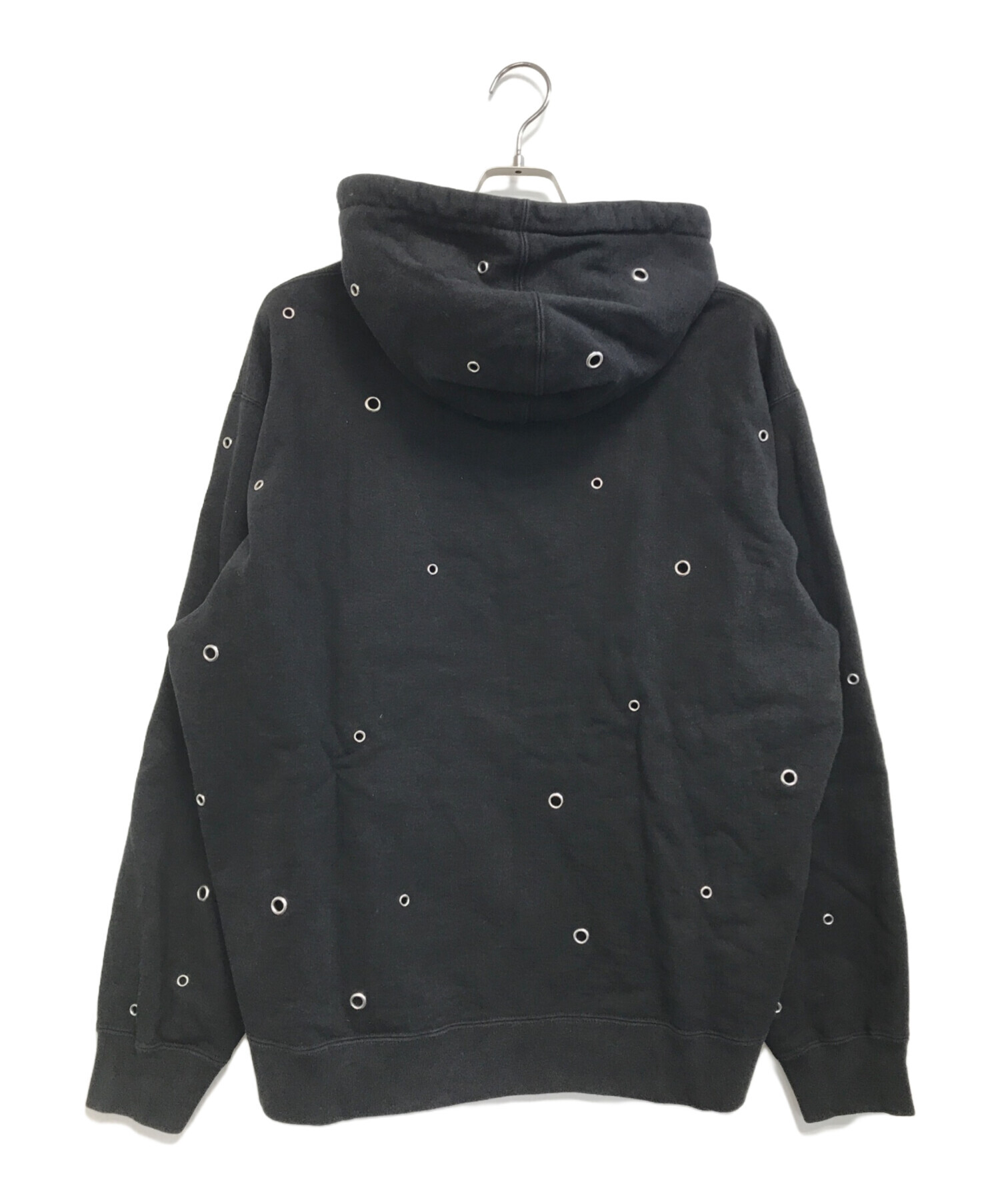 中古・古着通販】SUPREME (シュプリーム) Eyelet Hooded Sweatshirt ブラック サイズ:Large｜ブランド・古着通販  トレファク公式【TREFAC FASHION】スマホサイト