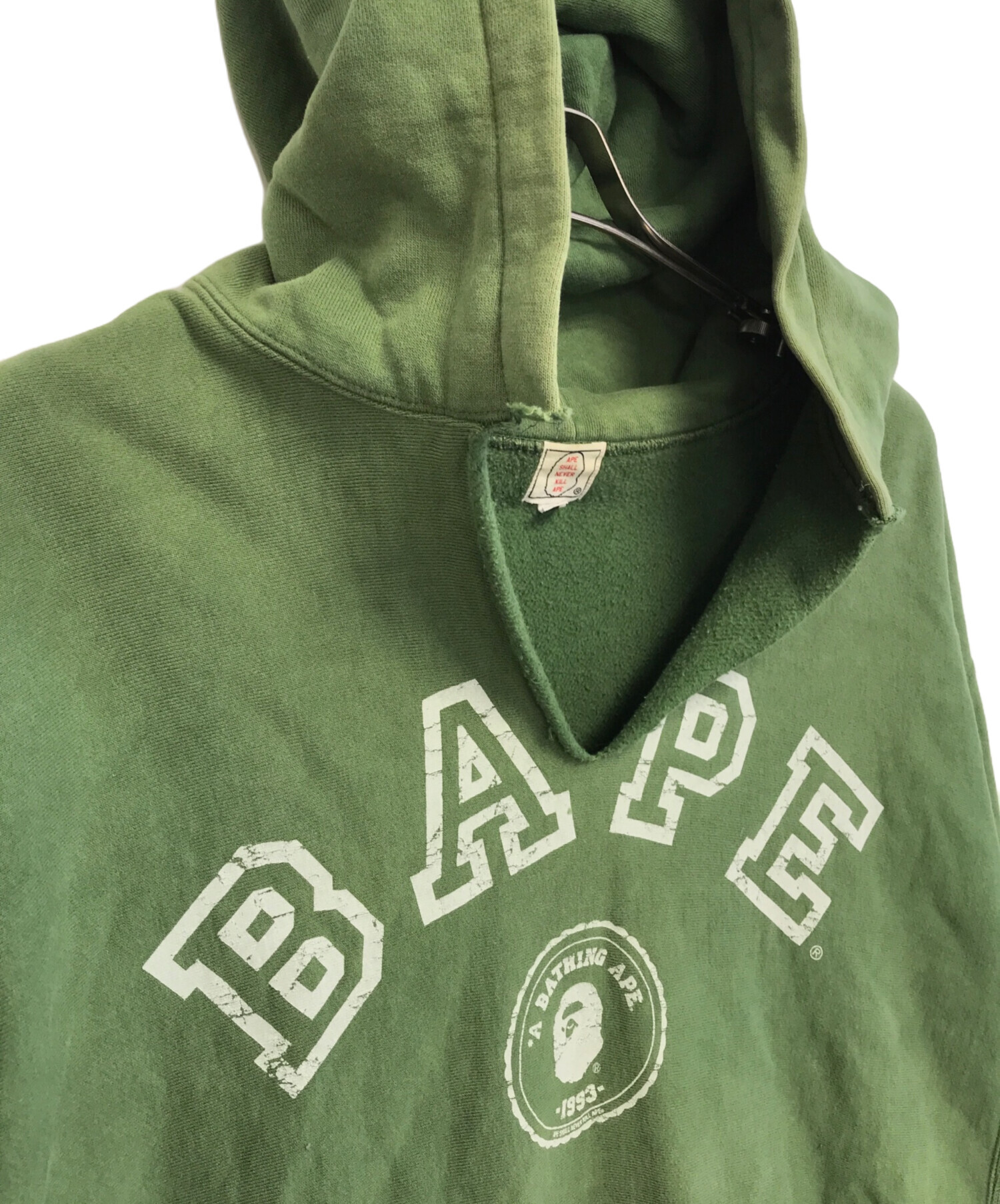 A BATHING APE (アベイシングエイプ) パーカー グリーン サイズ:XL