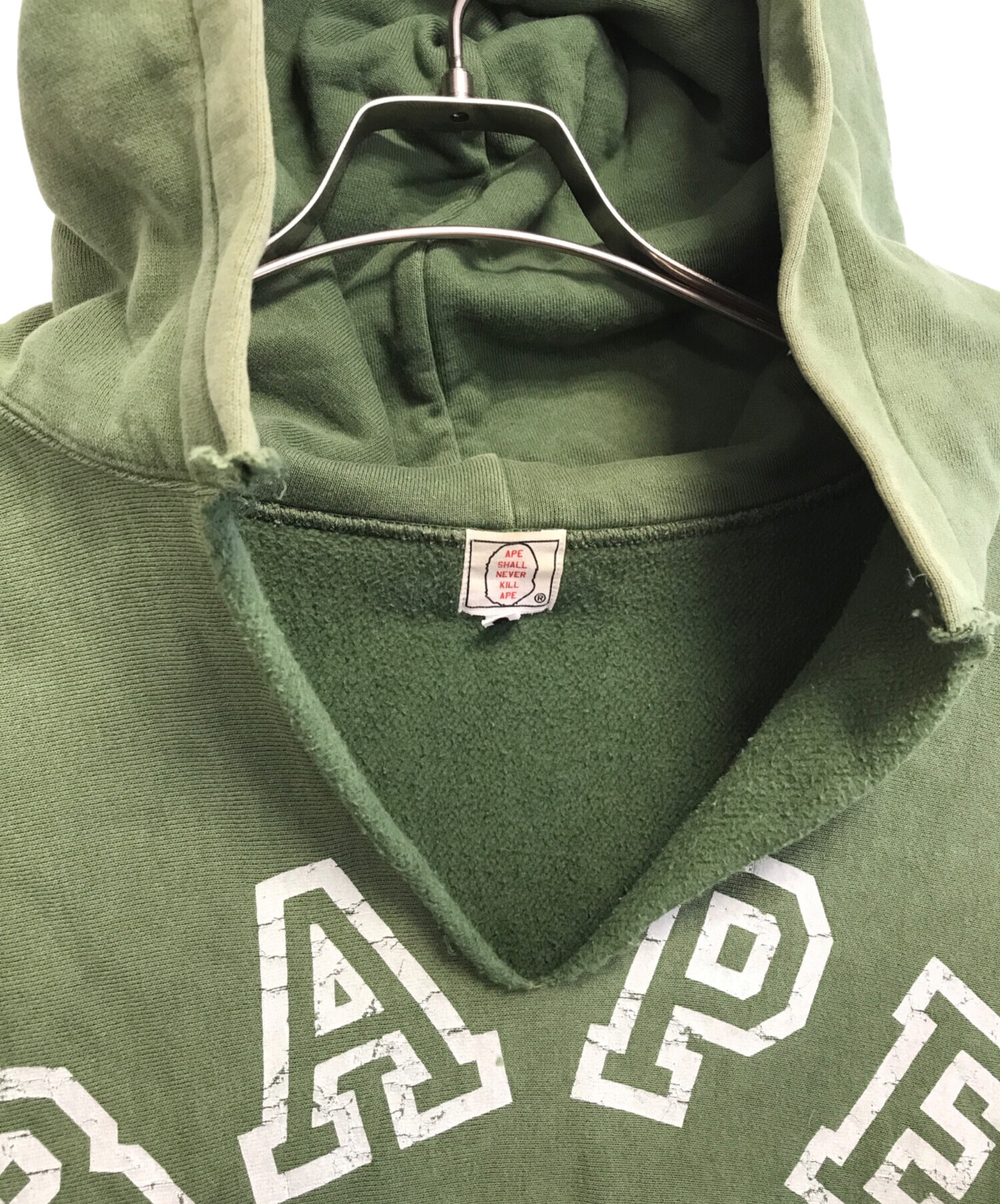 A BATHING APE (アベイシングエイプ) パーカー グリーン サイズ:XL