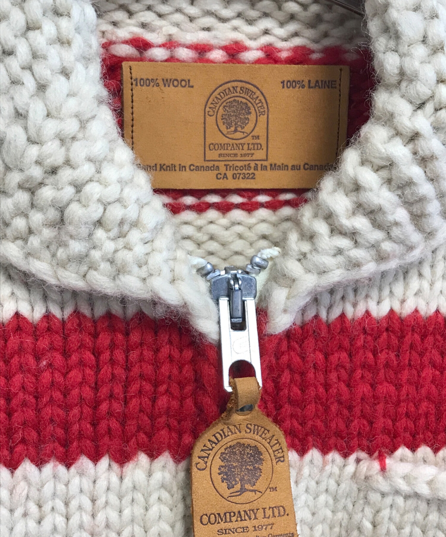 中古・古着通販】CANADIAN SWEATER (カナディアンセーター) カウチンニットカーディガン レッド サイズ:表記なし｜ブランド・古着通販  トレファク公式【TREFAC FASHION】スマホサイト