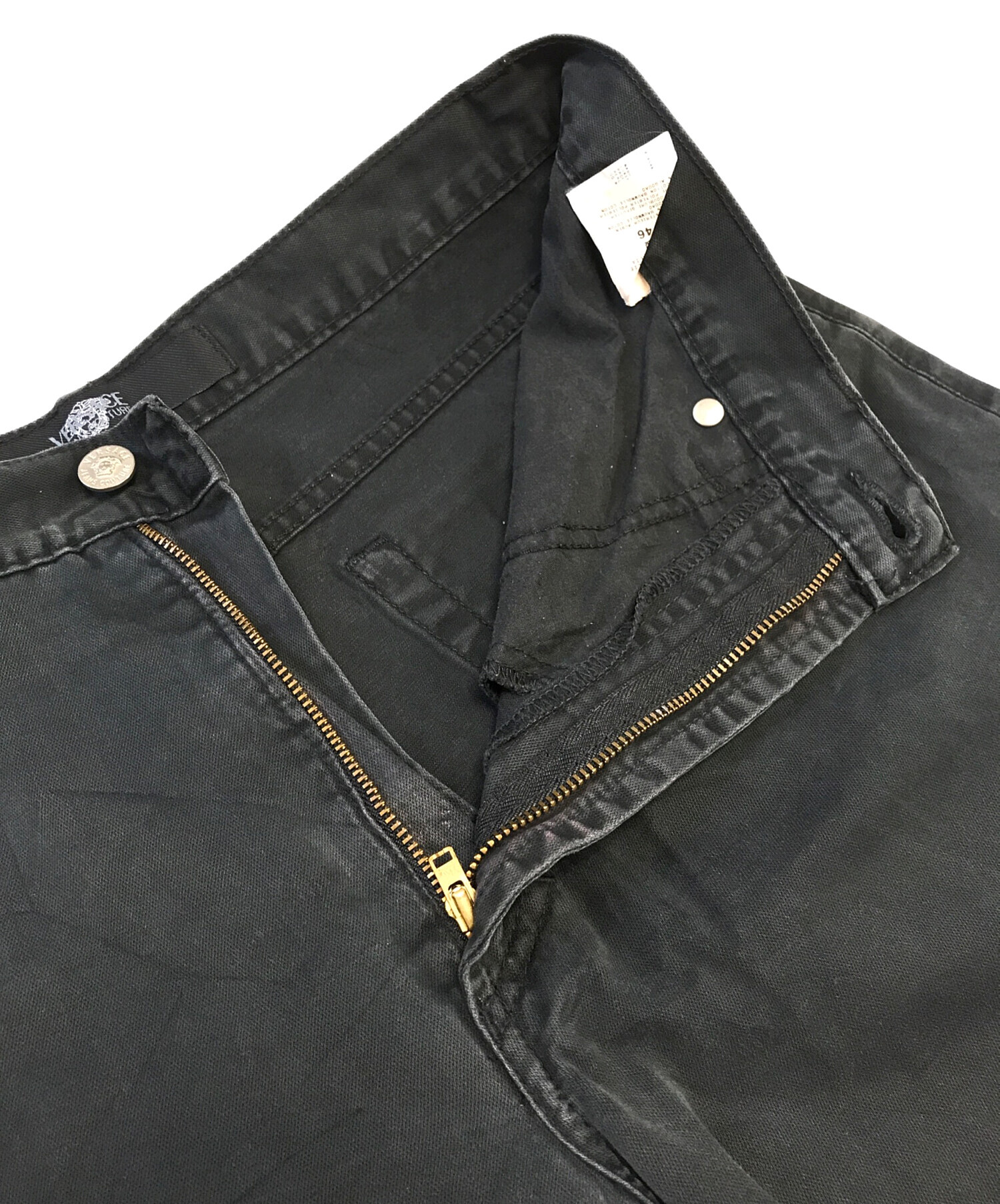 中古・古着通販】VERSACE JEANS COUTURE (ヴェルサーチ ジーンズクチュール) デニムパンツ ブラック  サイズ:32×46｜ブランド・古着通販 トレファク公式【TREFAC FASHION】スマホサイト