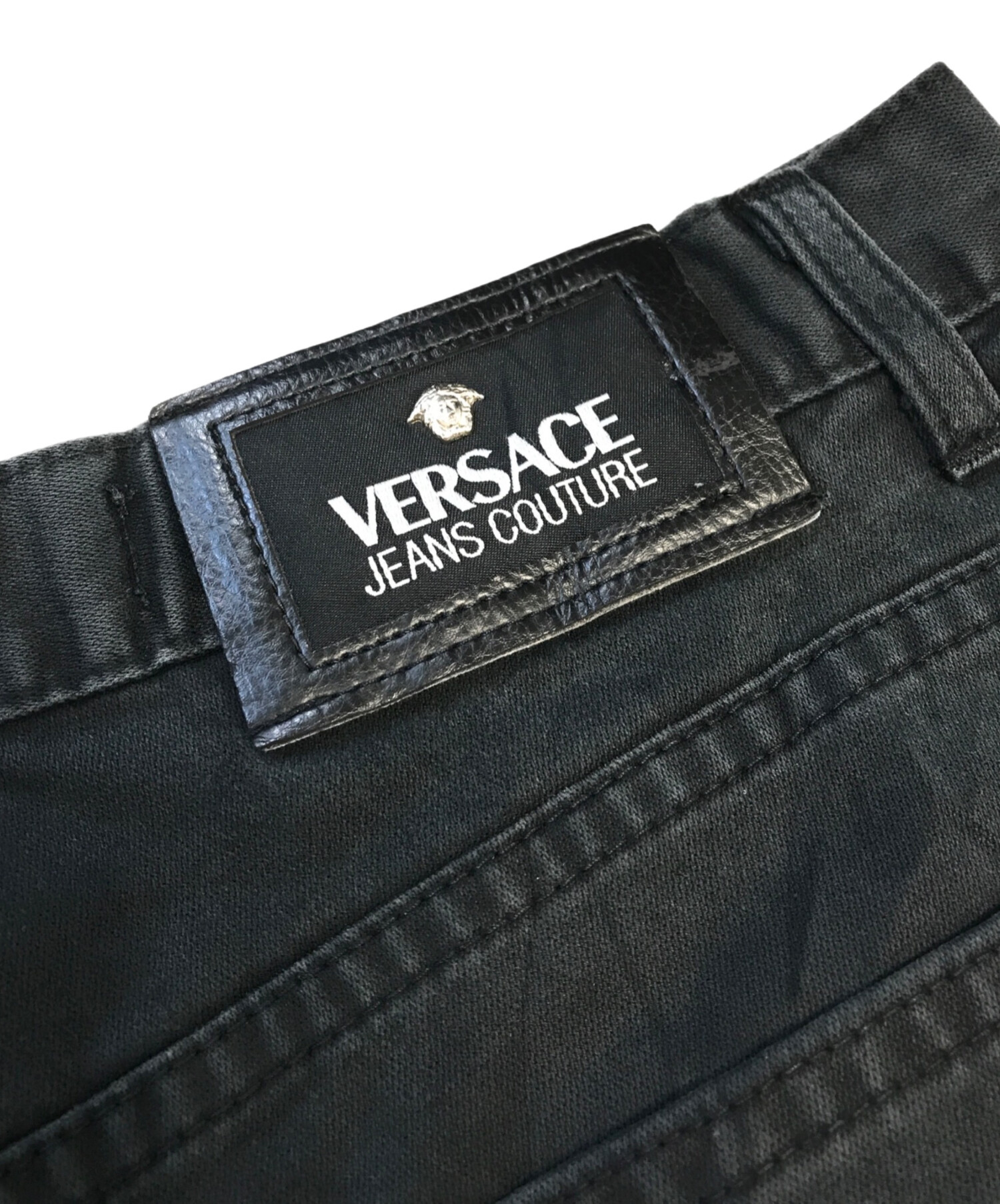 中古・古着通販】VERSACE JEANS COUTURE (ヴェルサーチ ジーンズクチュール) デニムパンツ ブラック  サイズ:32×46｜ブランド・古着通販 トレファク公式【TREFAC FASHION】スマホサイト