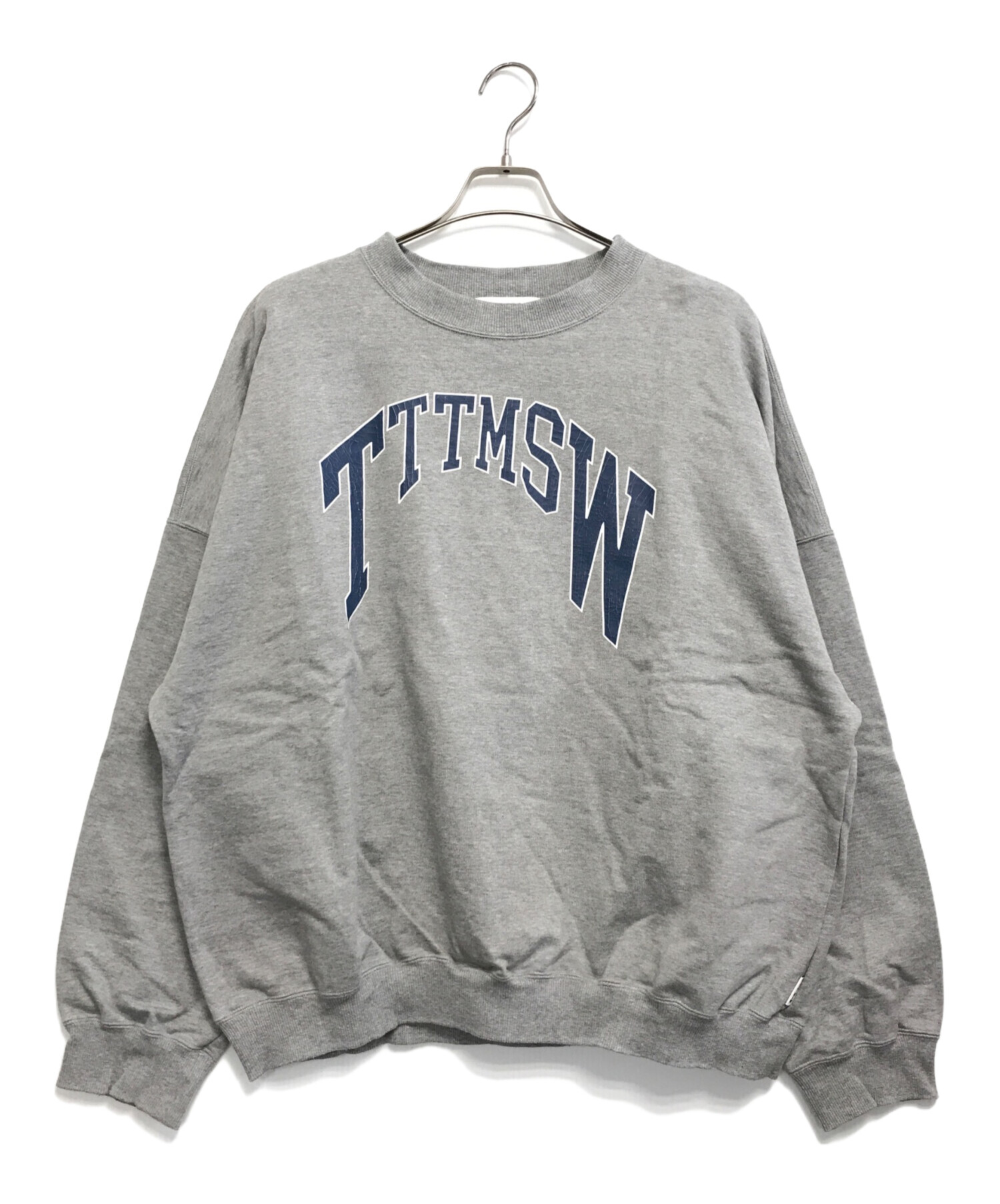 TTT MSW (ティー) College logo crew neck sweat グレー サイズ:L