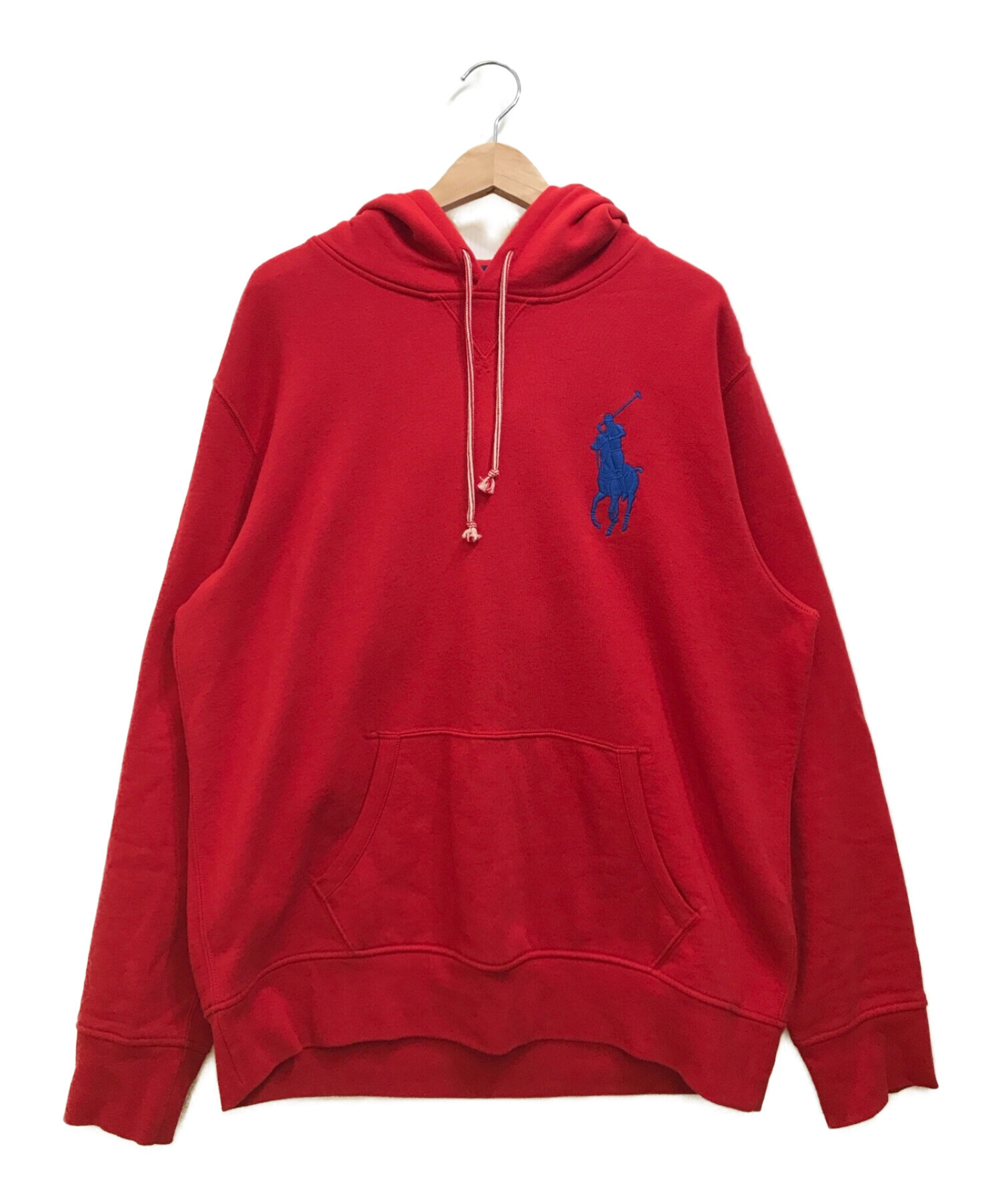 POLO RALPH LAUREN (ポロ・ラルフローレン) ビッグポニープルオーバーパーカー レッド サイズ:XL