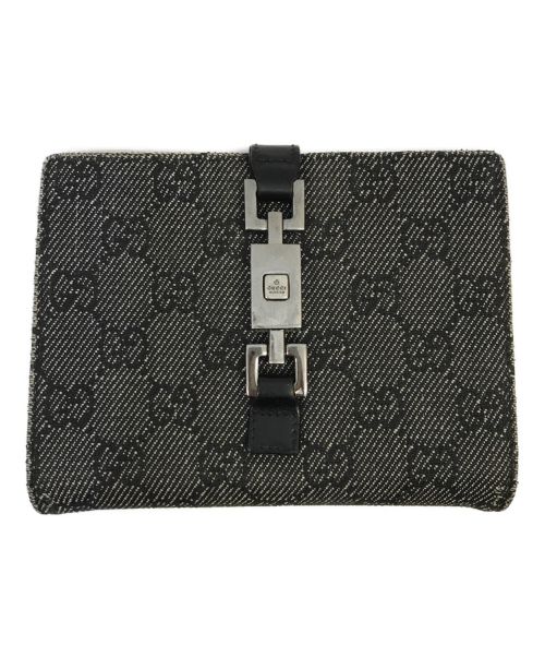 中古・古着通販】GUCCI (グッチ) GGキャンバス2つ折り財布 ブラック