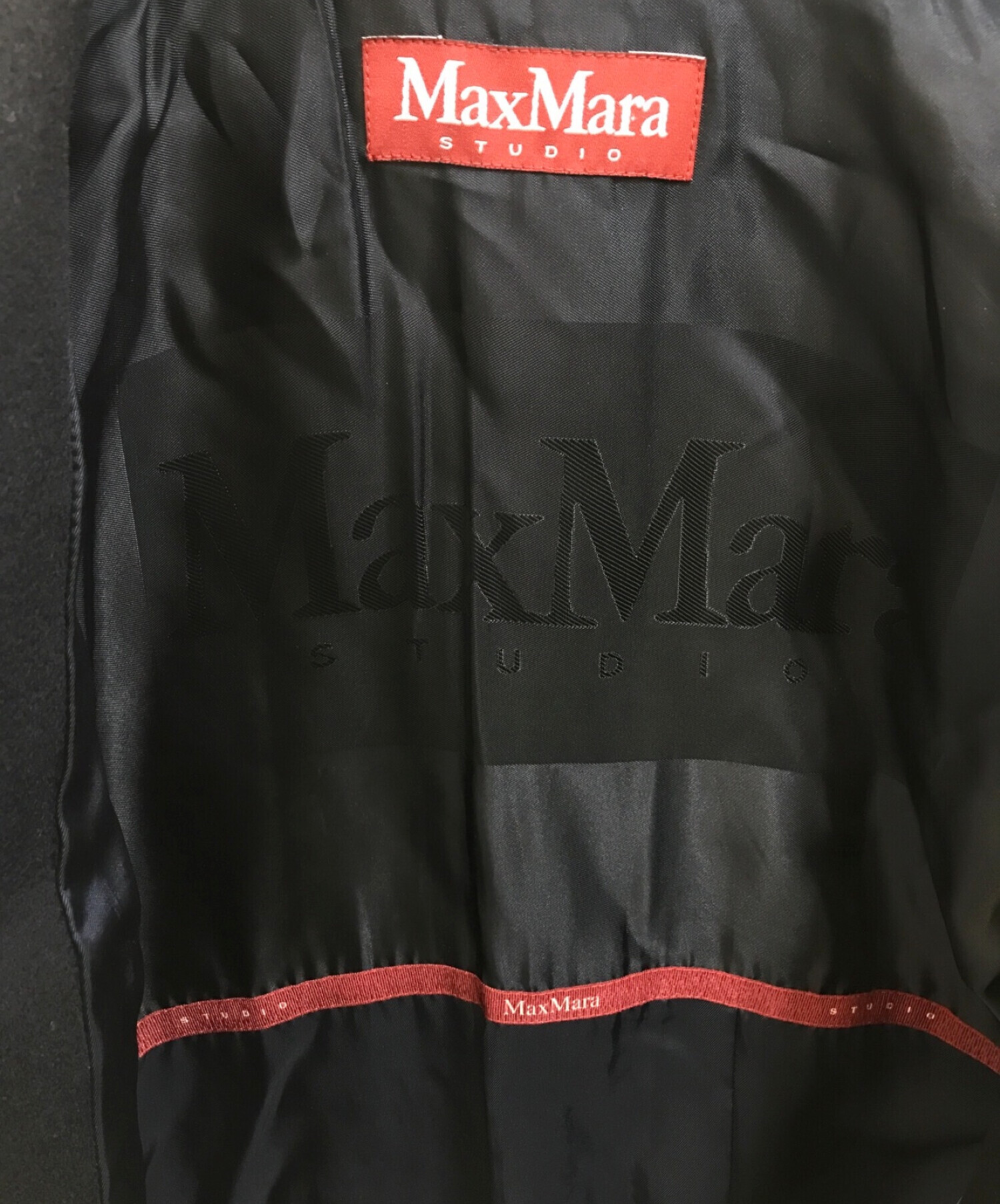 中古・古着通販】MaxMara (マックスマーラ) ウールコート ブラック