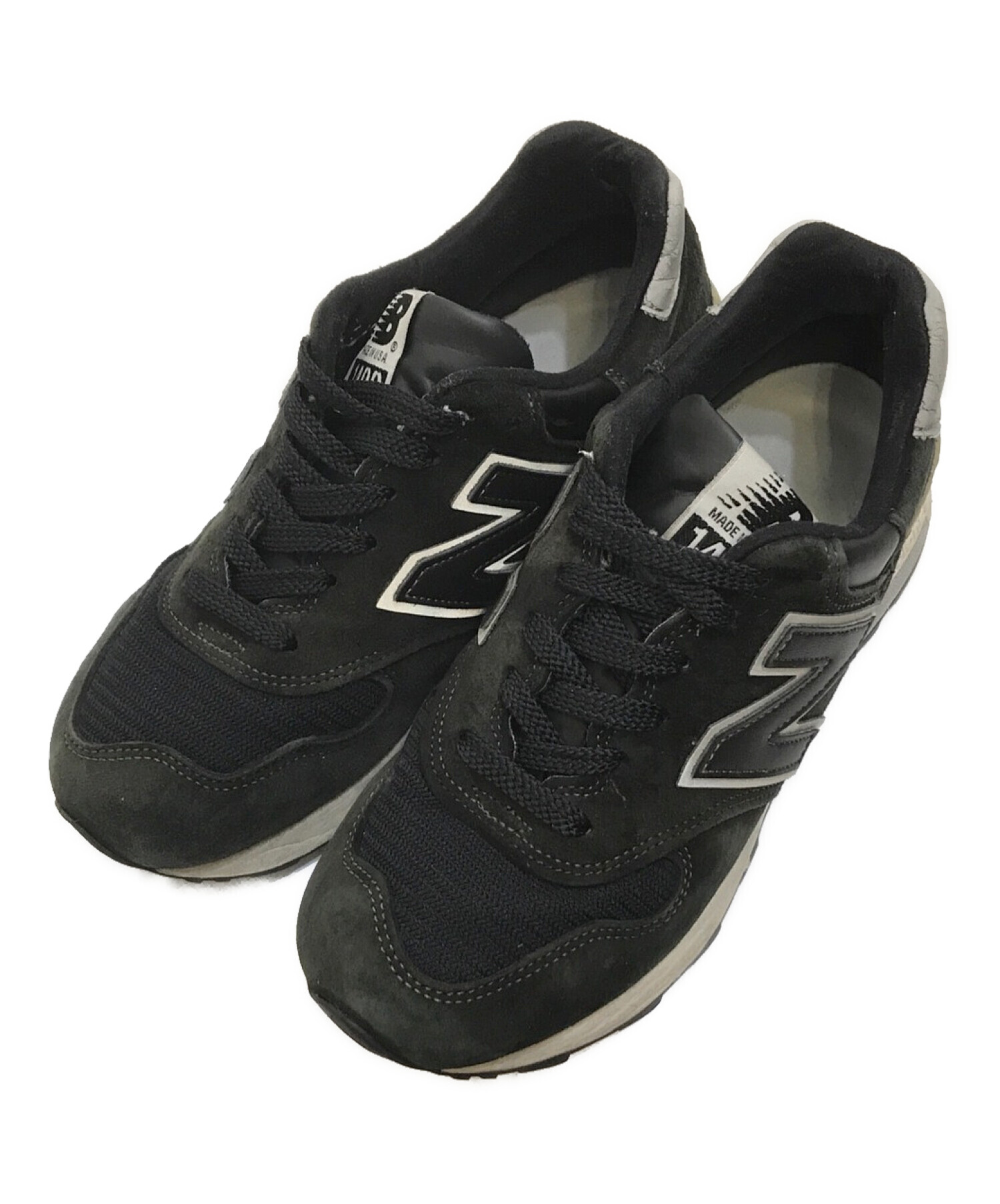 NEW BALANCE (ニューバランス) ローカットスニーカー ブラック サイズ:23