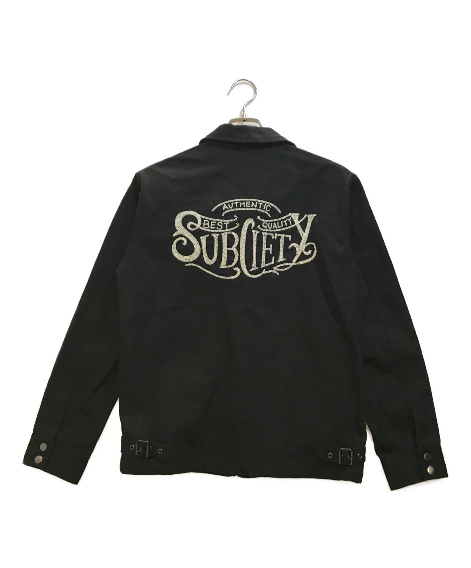 SUBCIETY (サブサエティ) ジップデニムジャケット ブラック サイズ:Ｍ