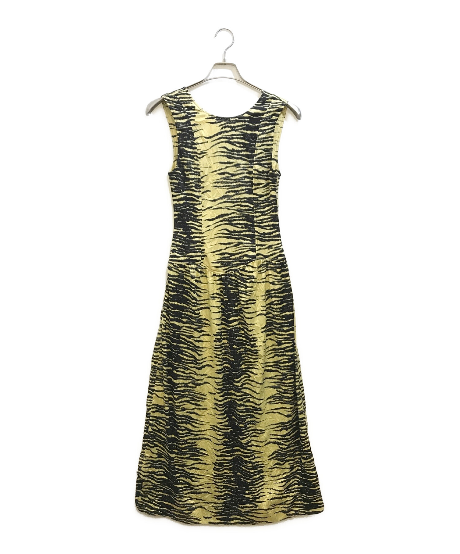 中古・古着通販】GANNI (ガニー) Tiger-Print Satin Midi Dress