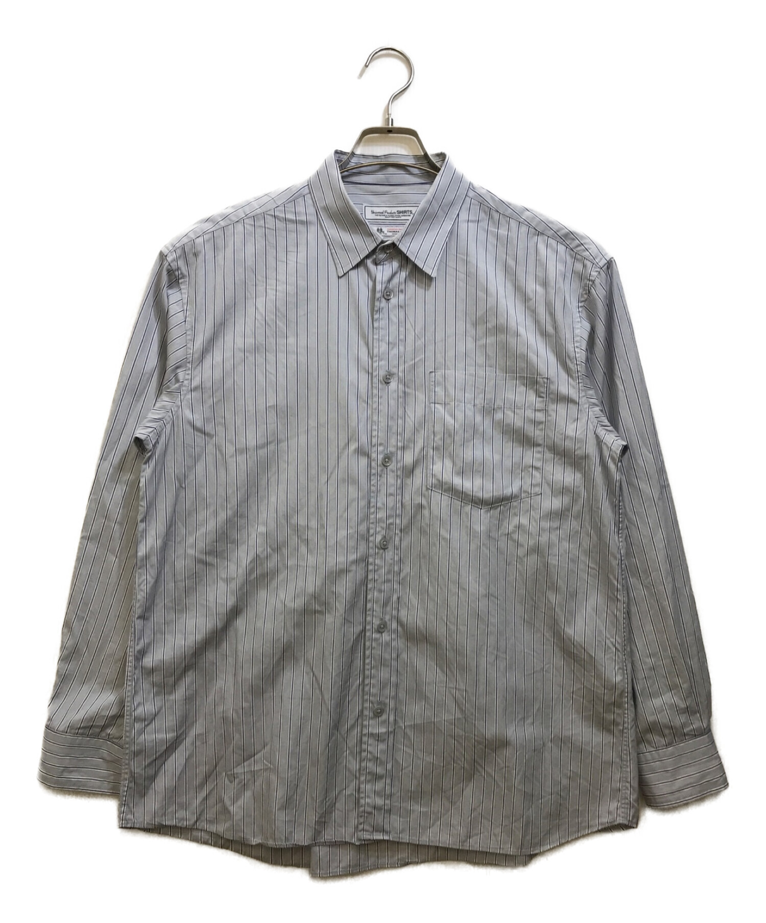 UNIVERSAL PRODUCTS. (ユニバーサルプロダクツ) Thomas mason stripe shirt ライトグレー サイズ:2