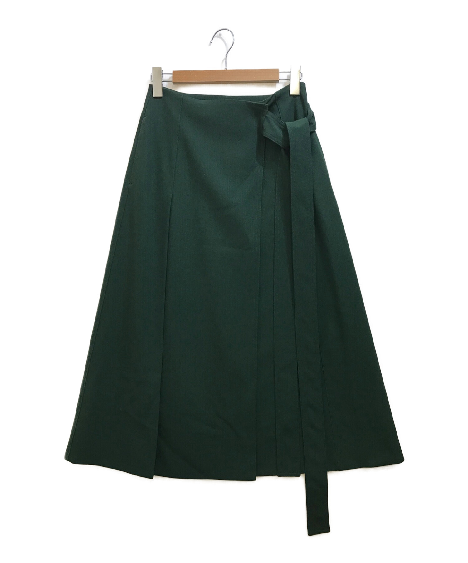 maison kitsune (メゾンキツネ) ラップ ベルテッド スカート グリーン サイズ:36