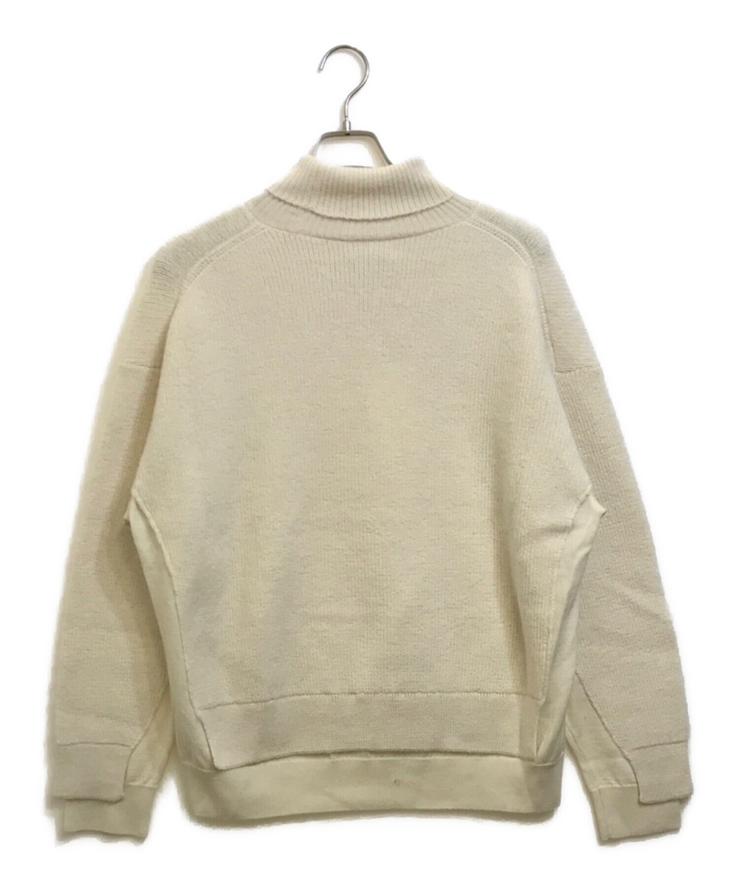 YOKE (ヨーク) CONNECTING HIGHT NECK KNIT LS アイボリー サイズ:M