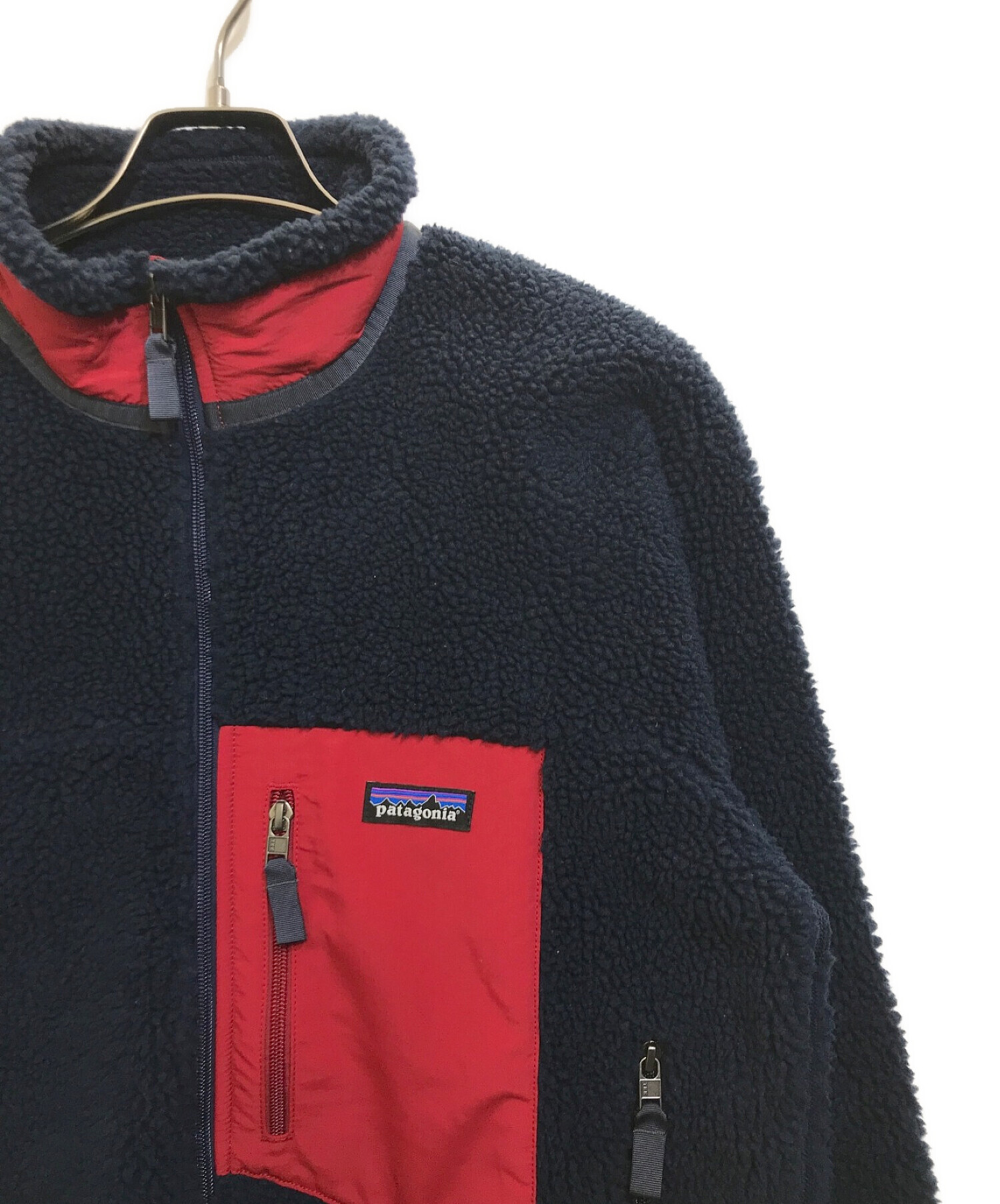 Patagonia (パタゴニア) クラシックレトロX レッド×ネイビー サイズ:M