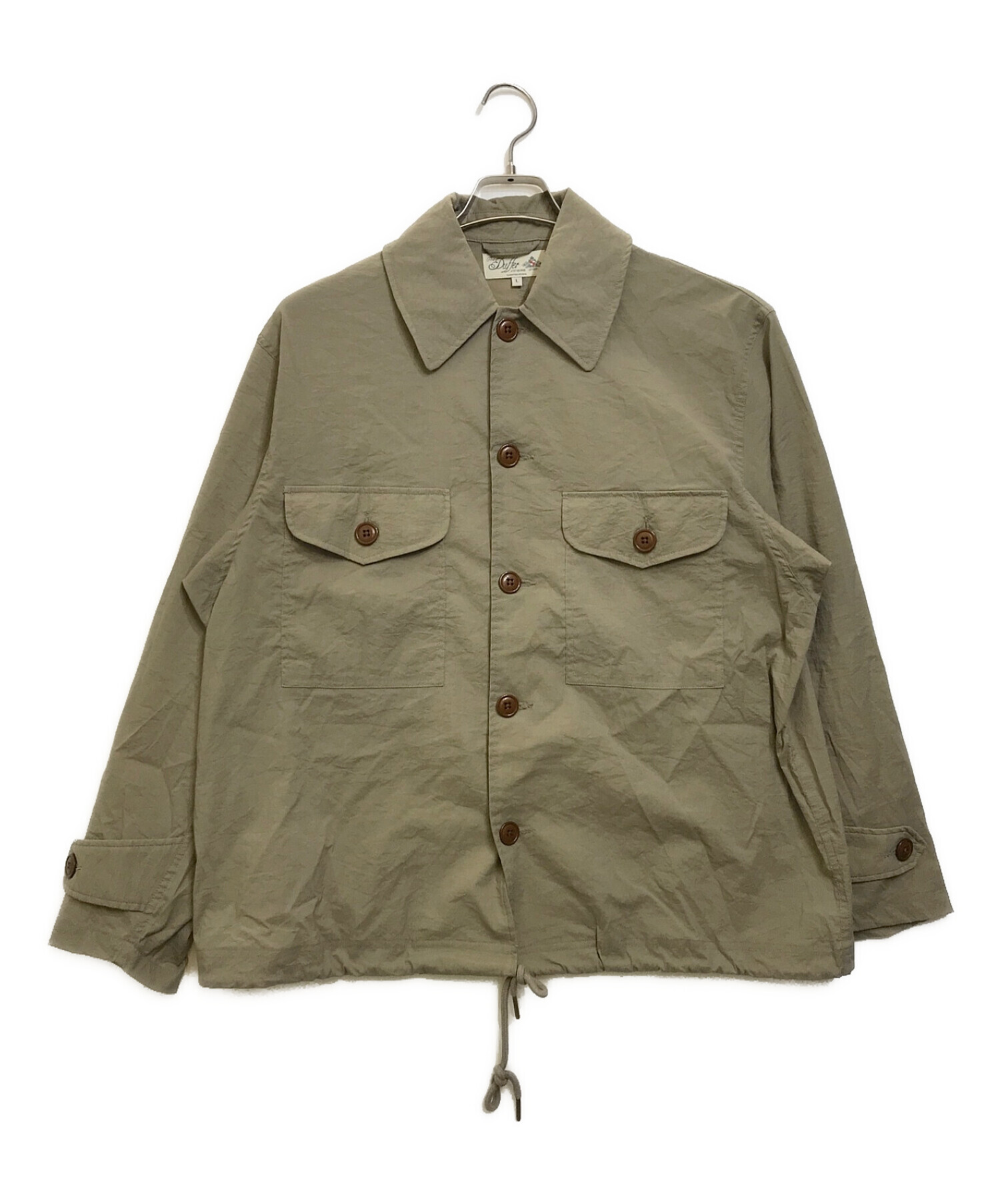 The Duffer of ST.George (ザ ダファーオブセントジョージ) MILITARY BIG PKT SHIRT JK ベージュ  サイズ:L