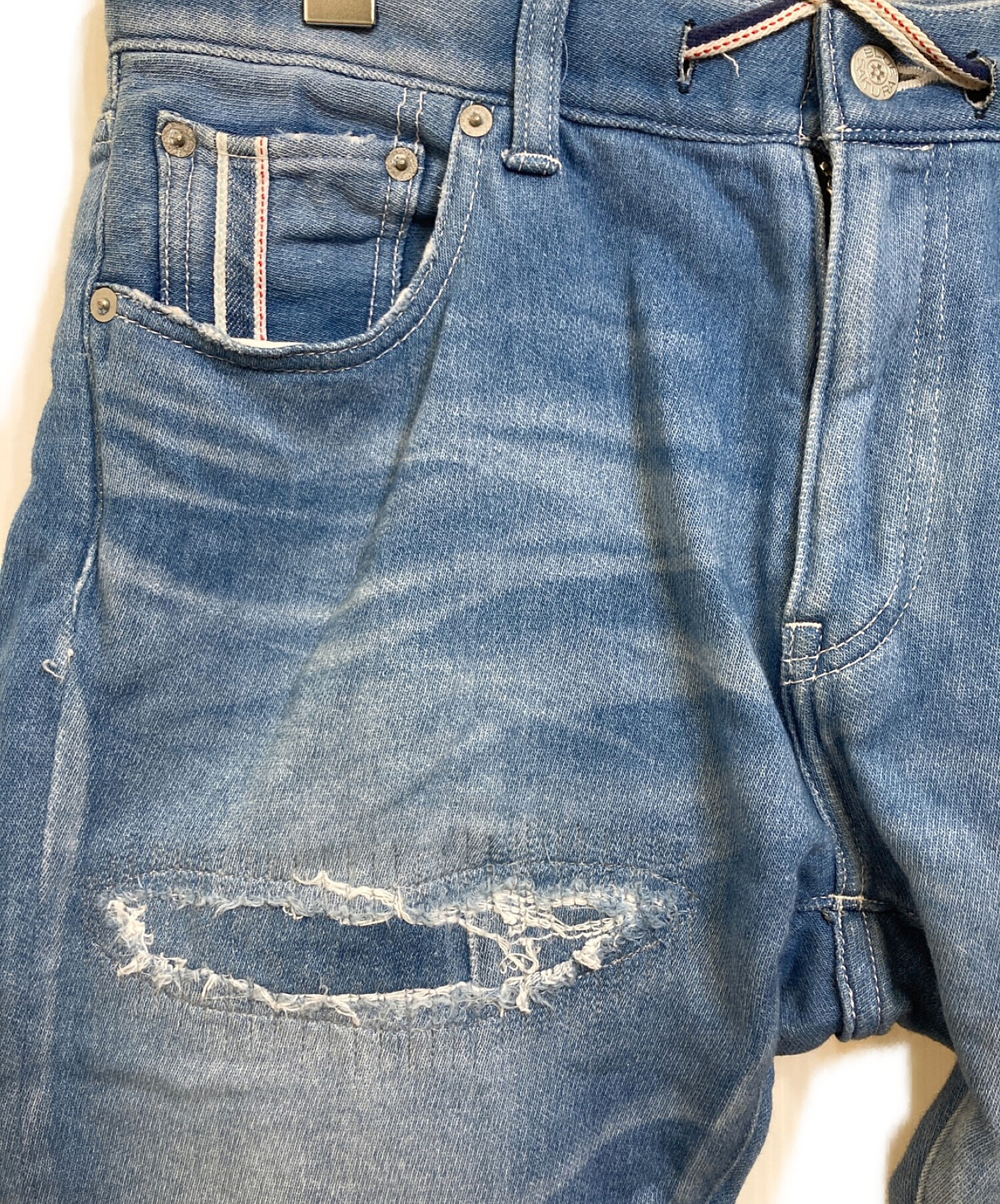 中古・古着通販】BLUE SAKURA (ブルーサクラ) LEAN KNIT DENIM PT