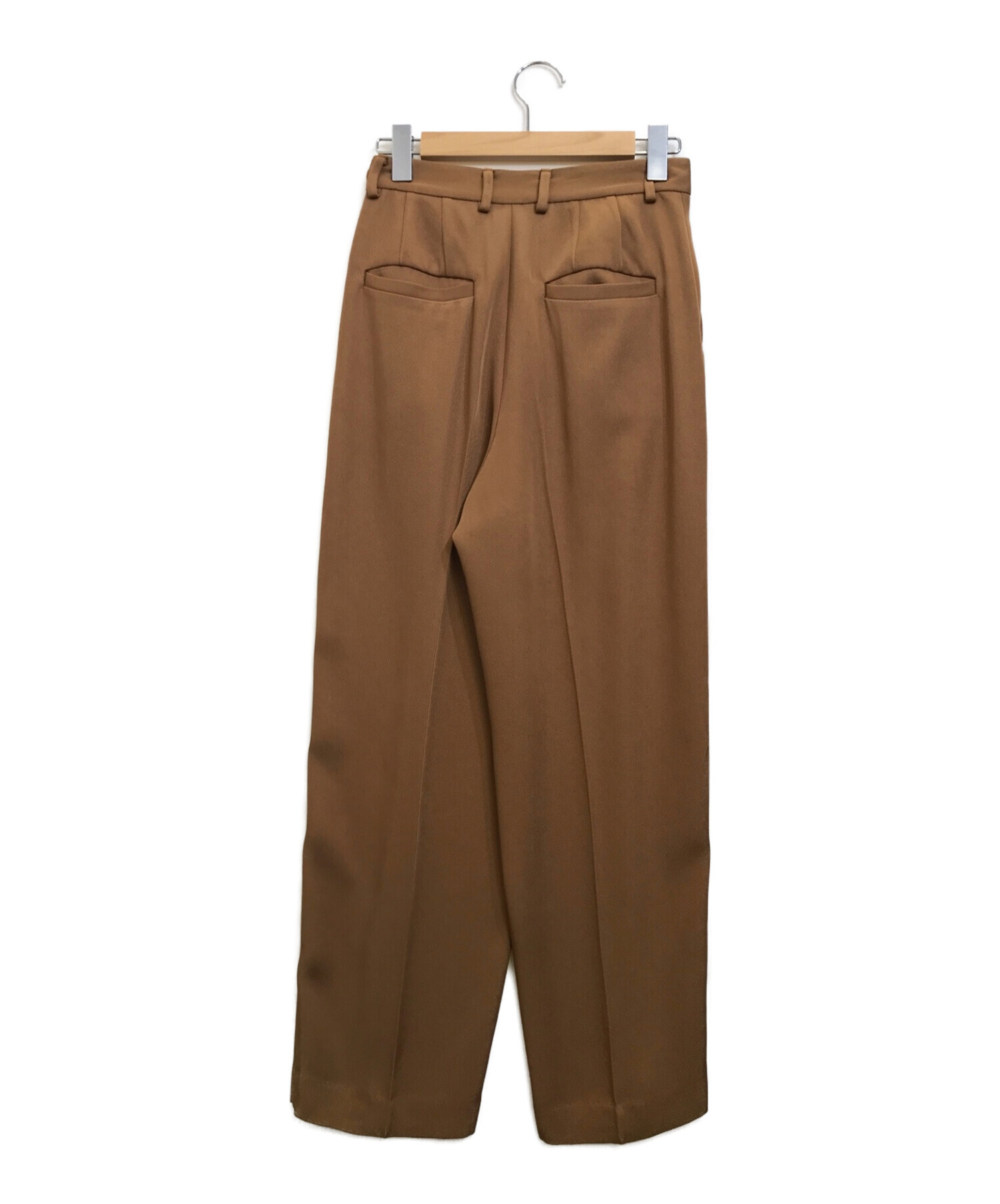 6(ROKU) BEAUTY&YOUTH (ロク ビューティーアンドユース) ACETATE TWILL TUCK PANTS ブラウン サイズ:不明