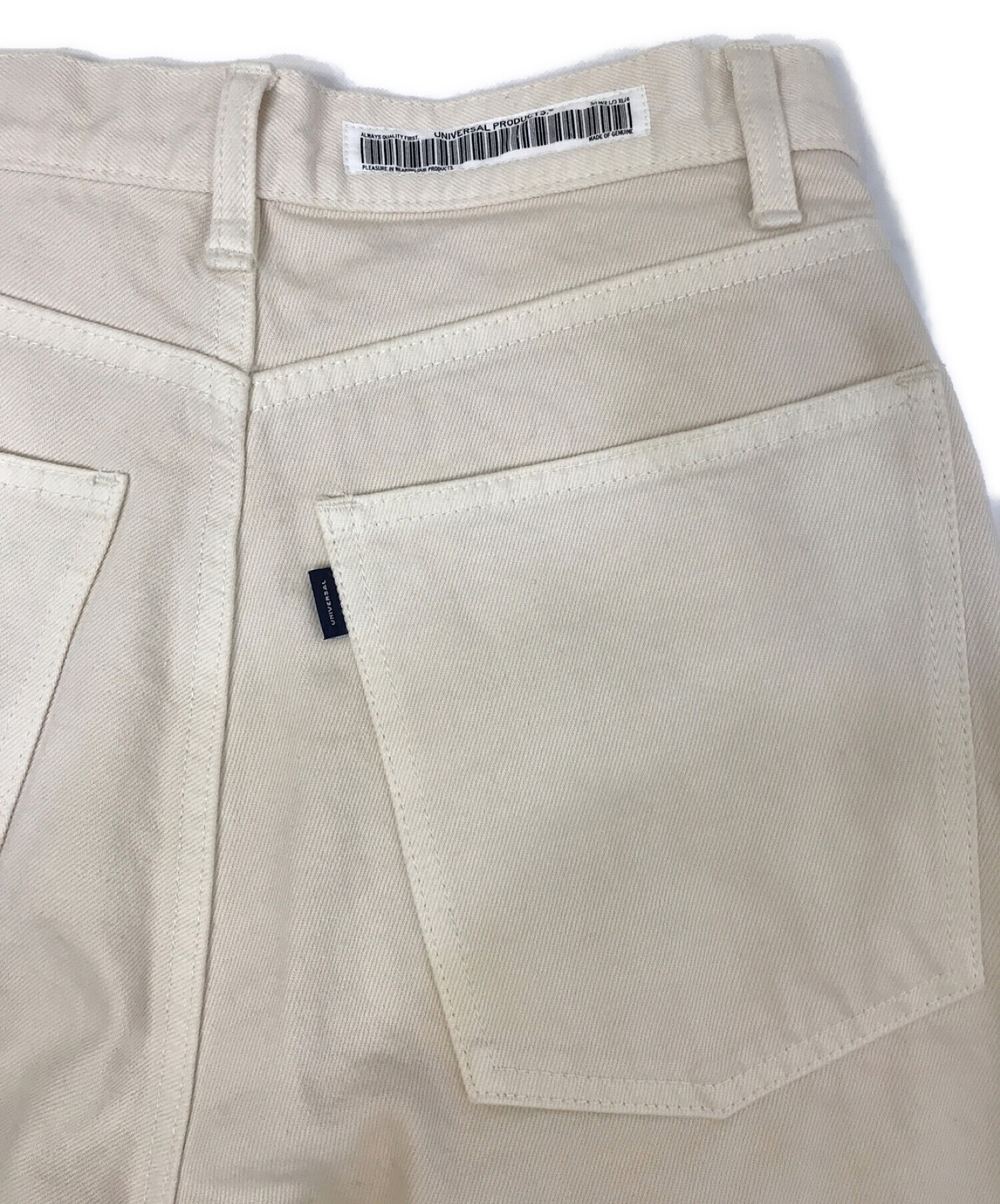 UNIVERSAL PRODUCTS. (ユニバーサルプロダクツ) 1tuck Denim Pants アイボリー サイズ:1 未使用品