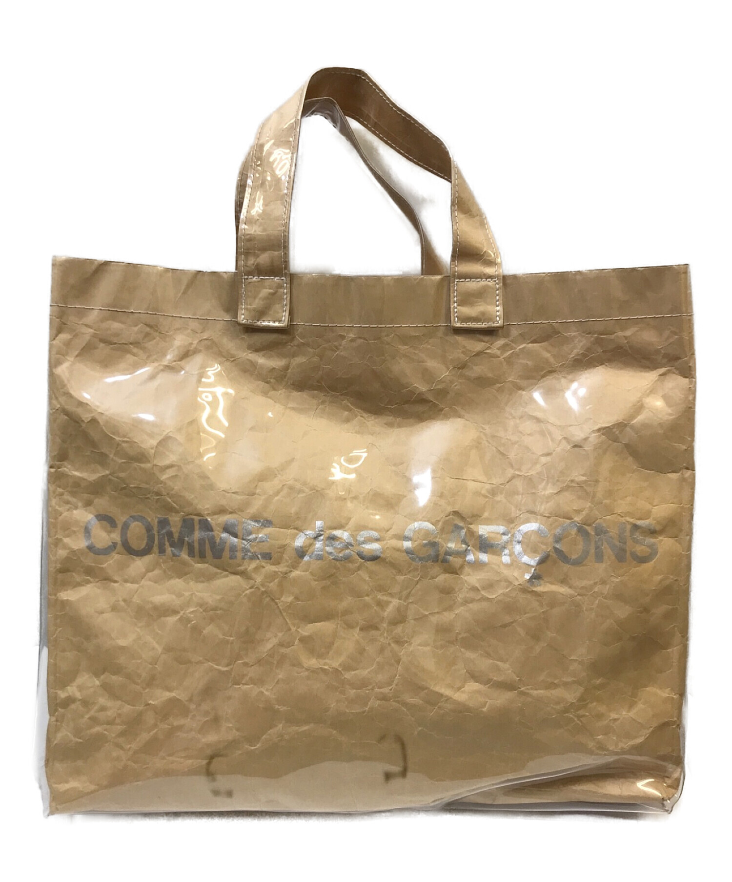 COMME des GARCONS (コムデギャルソン) PVC ペーパートートバッグ ブラウン
