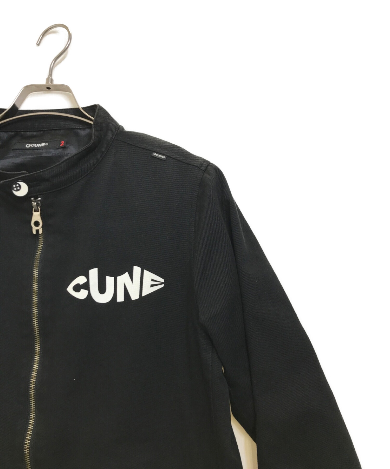 CUNE (キューン) コットンライダースジャケット ブラック サイズ:M