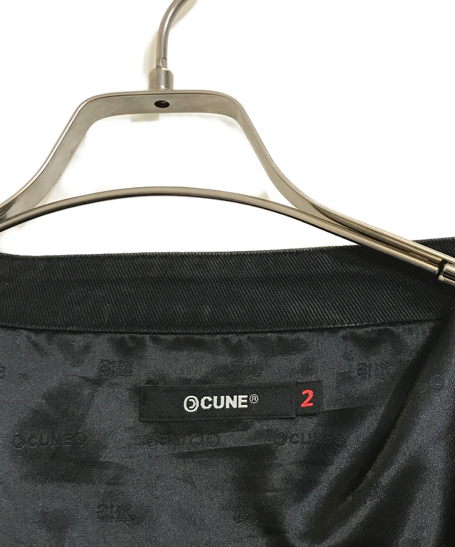 CUNE (キューン) コットンライダースジャケット ブラック サイズ:M