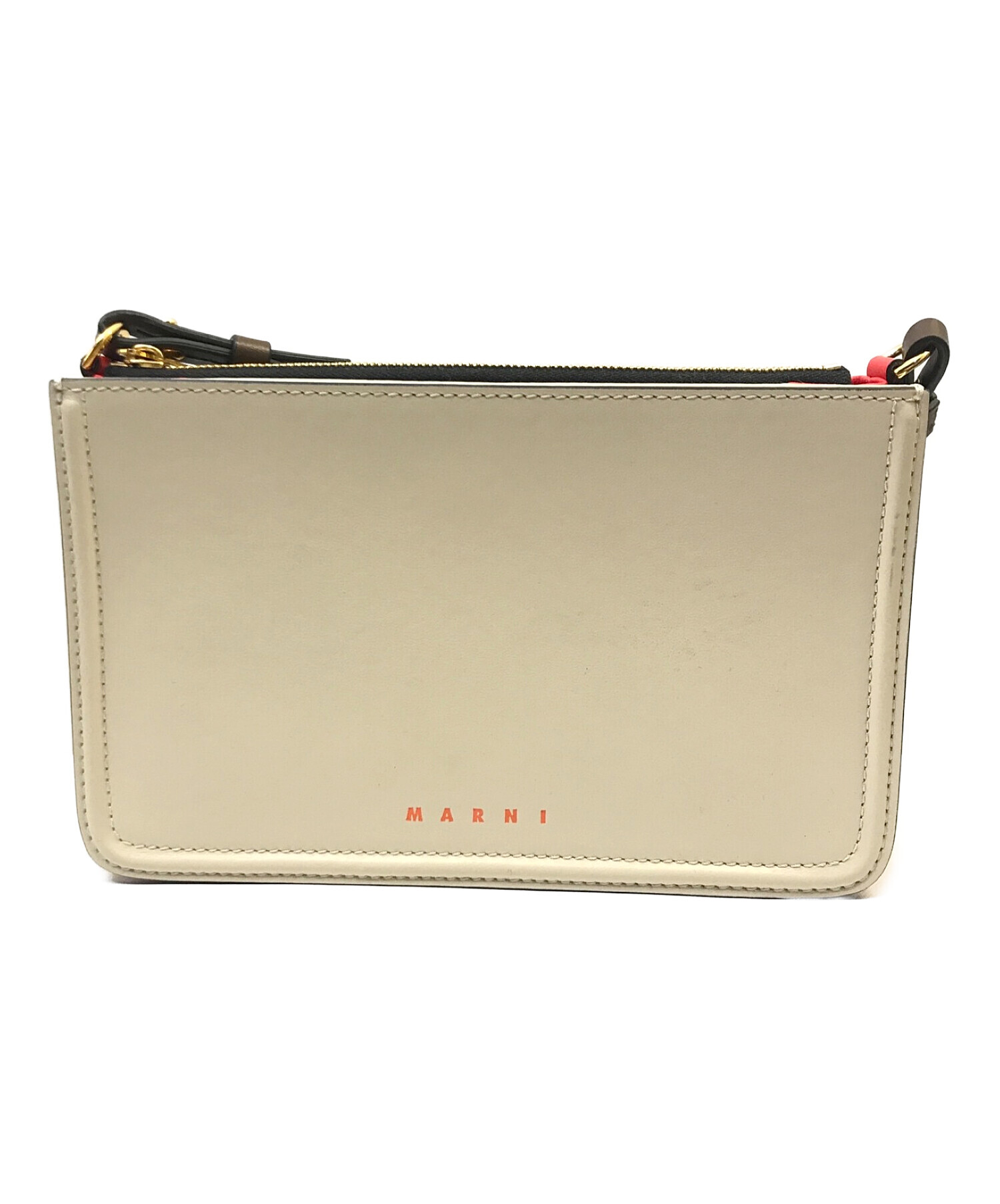 中古・古着通販】MARNI (マルニ) レザーショルダーバッグ ホワイト