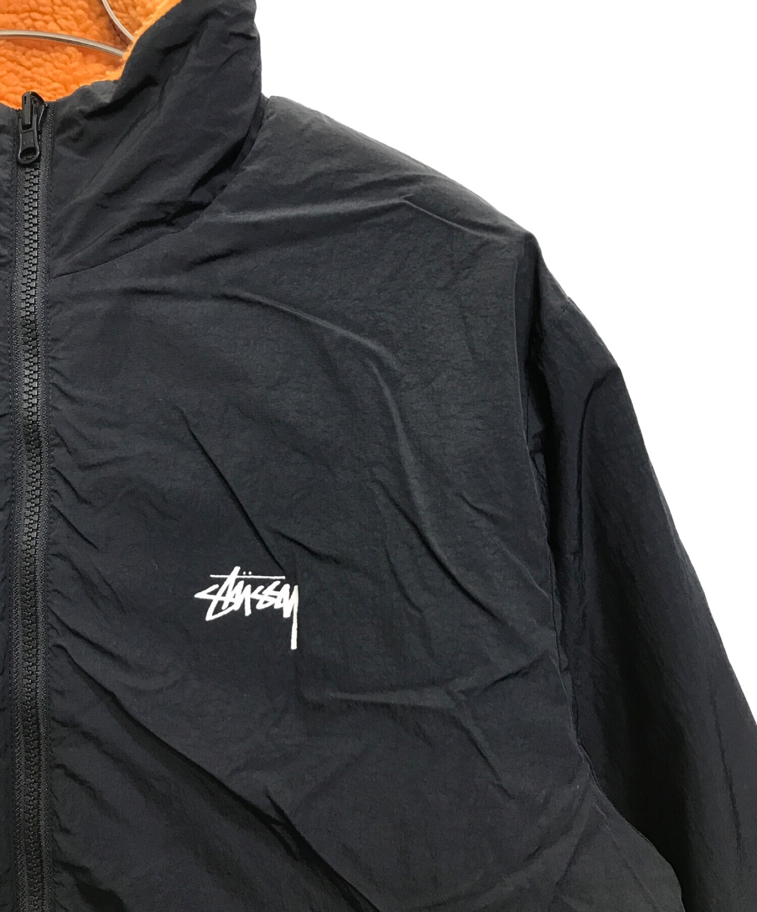 stussy (ステューシー) 8 BALL SHERPA JACKET ブラック×オレンジ サイズ:L