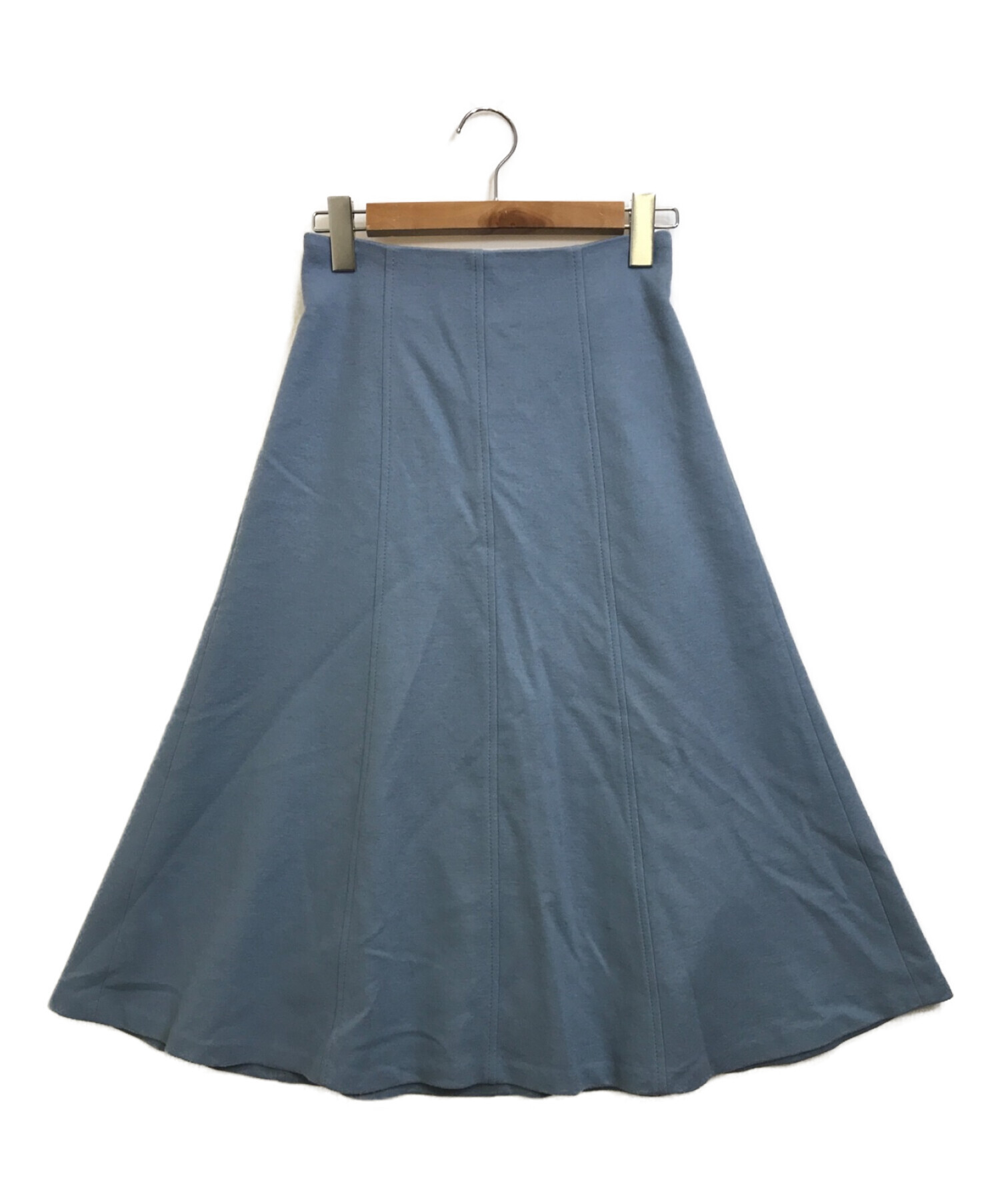 ANAYI (アナイ) メルトンスムースクルー プルオーバー スカート セットアップ スカイブルー サイズ:38