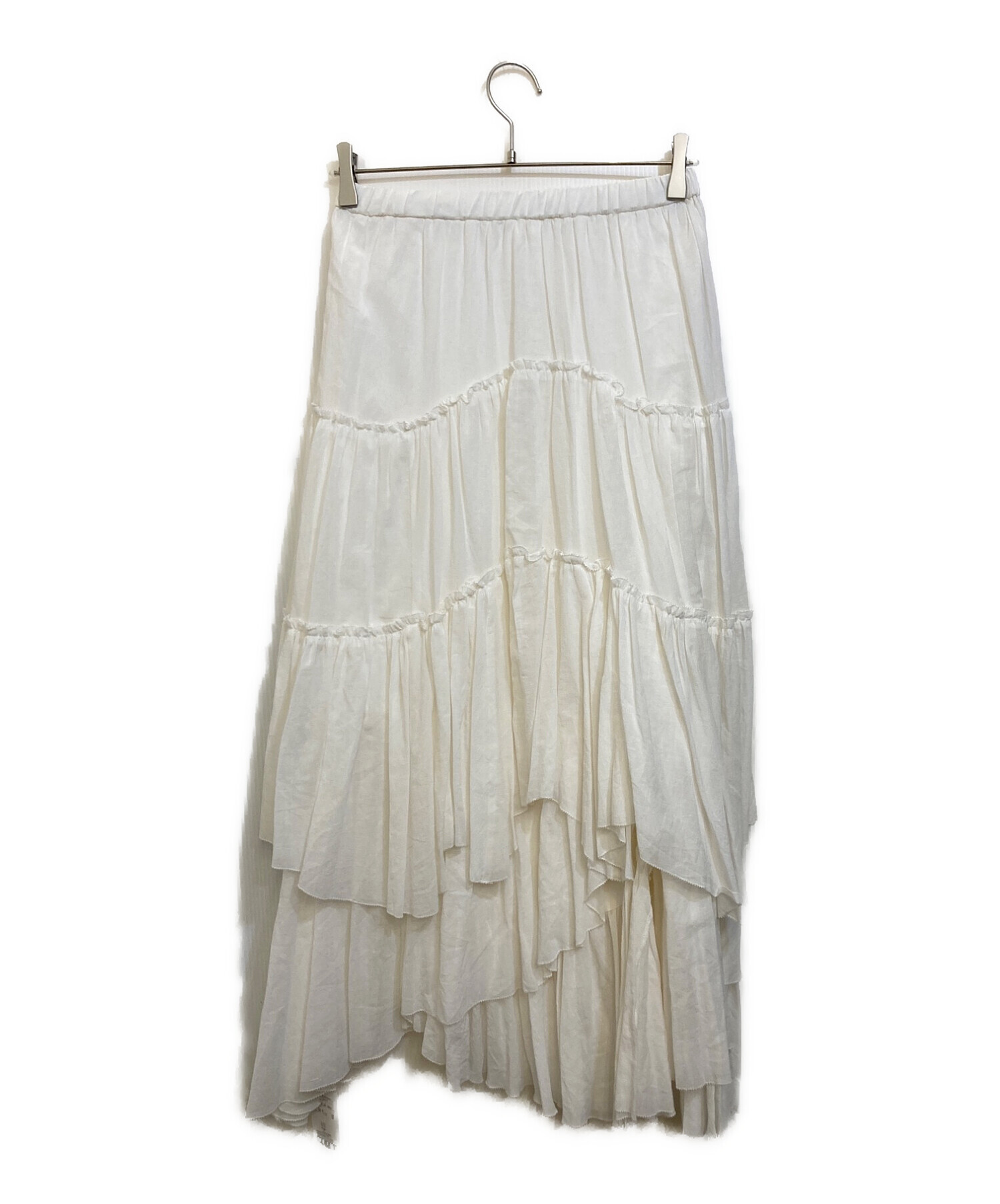 CASA FLINE (カーサフライン) コットンティアードスカート ホワイト サイズ:FREE 未使用品