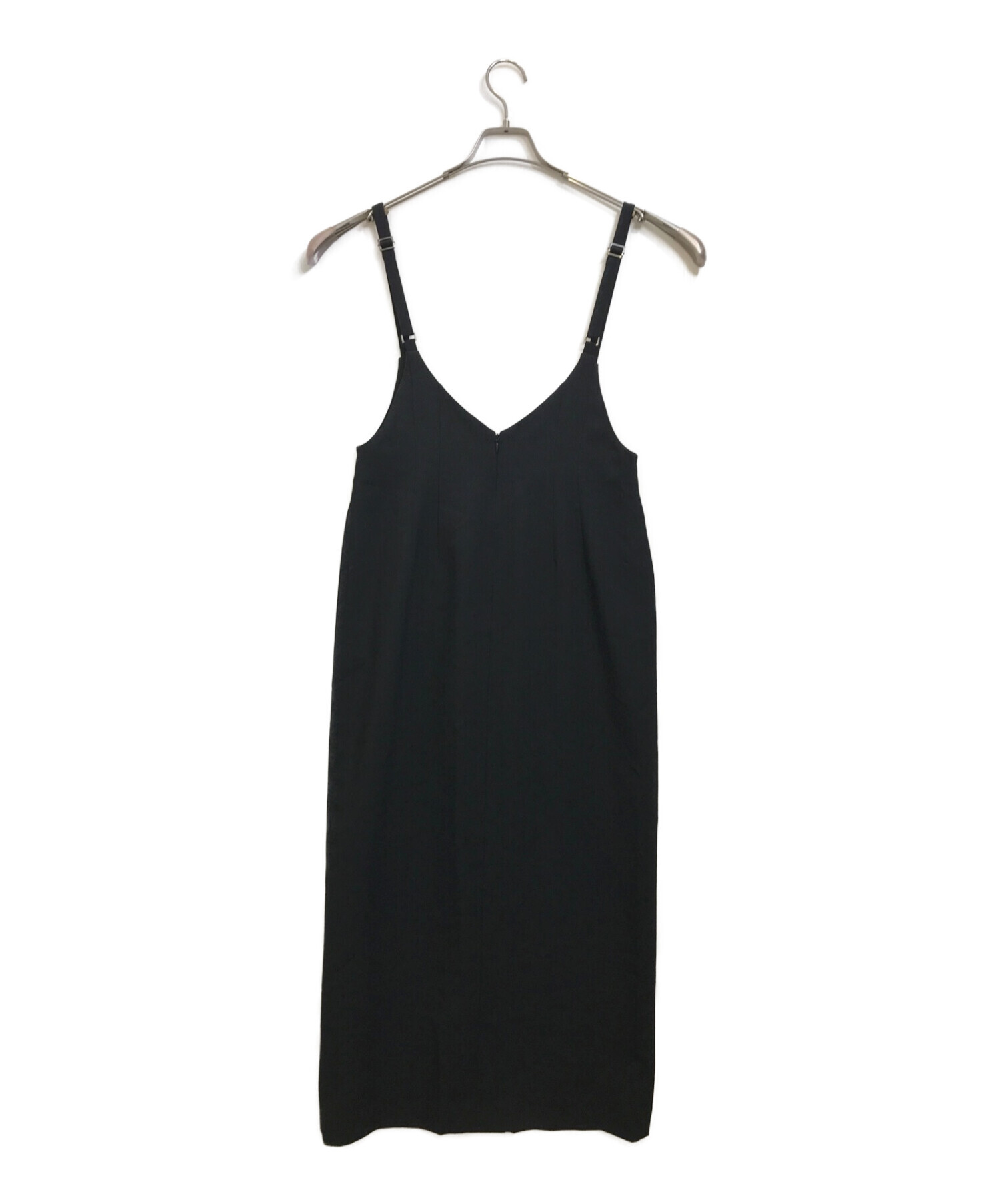 Noble (ノーブル) スラブオックスロングサロペットスカート ブラック サイズ:38