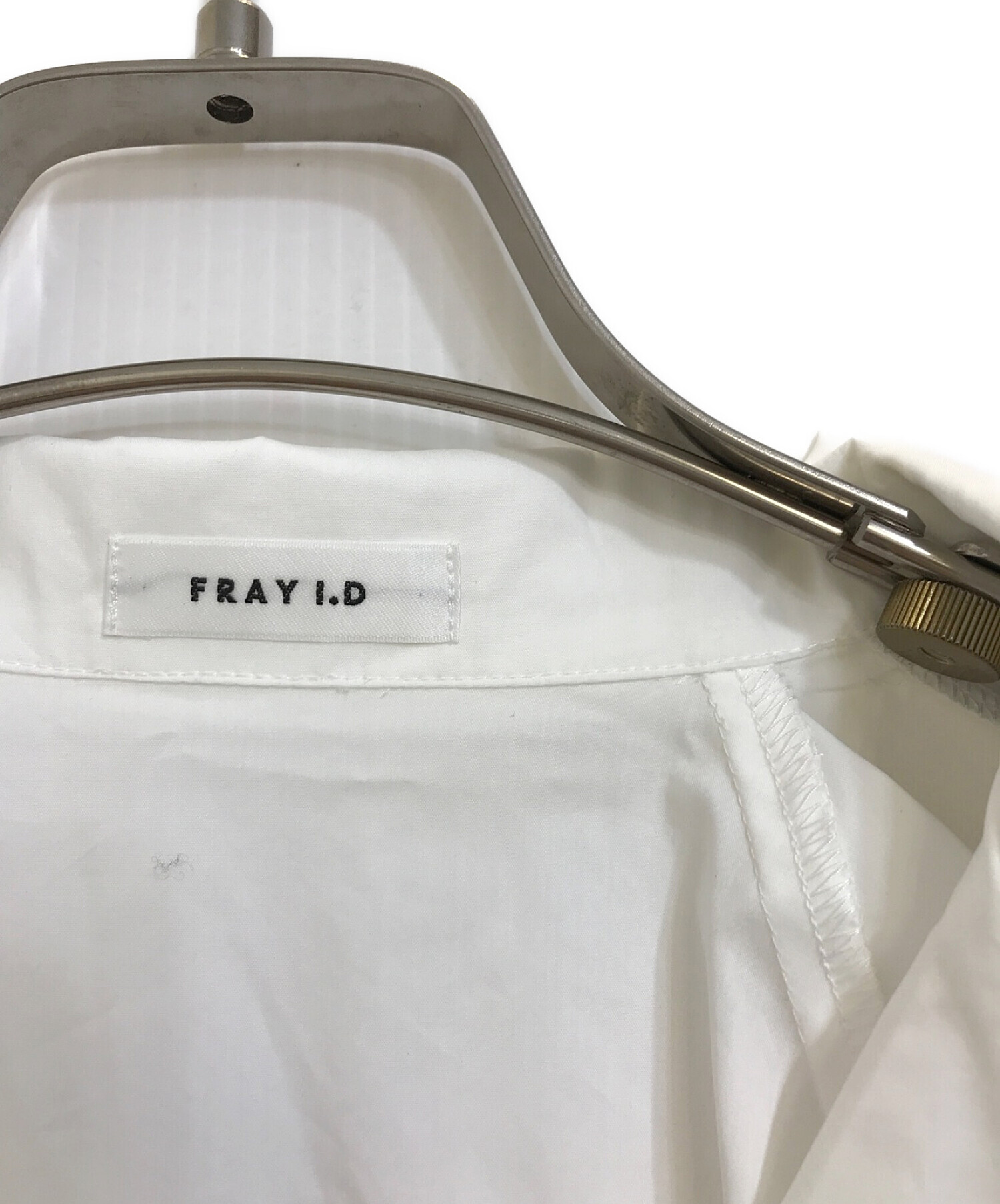 FRAY ID (フレイ アイディー) ギャザーボリュームタックシャツ ホワイト サイズ:1 未使用品