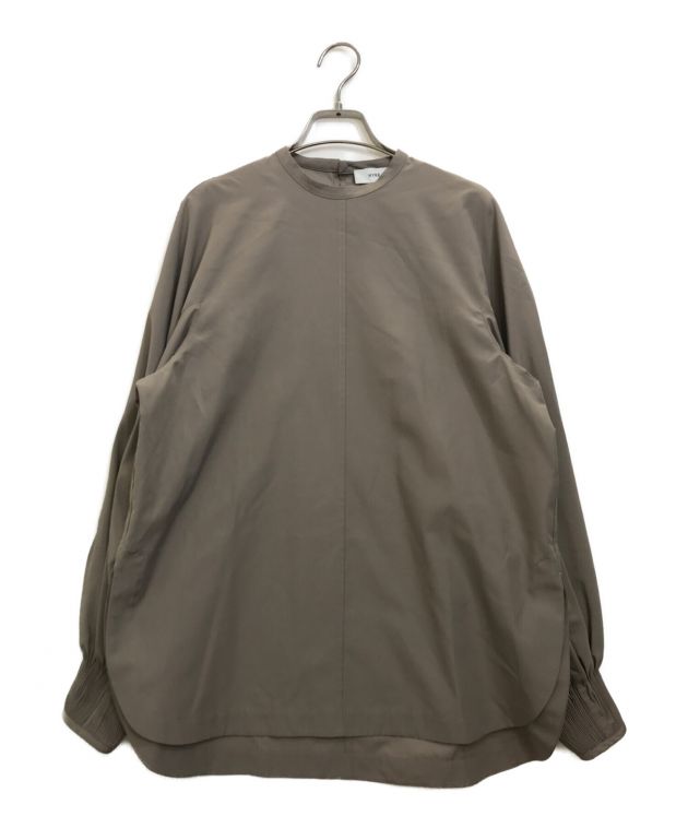 HYKE (ハイク) TAFFETA SHIRRED TOP グレー サイズ:1