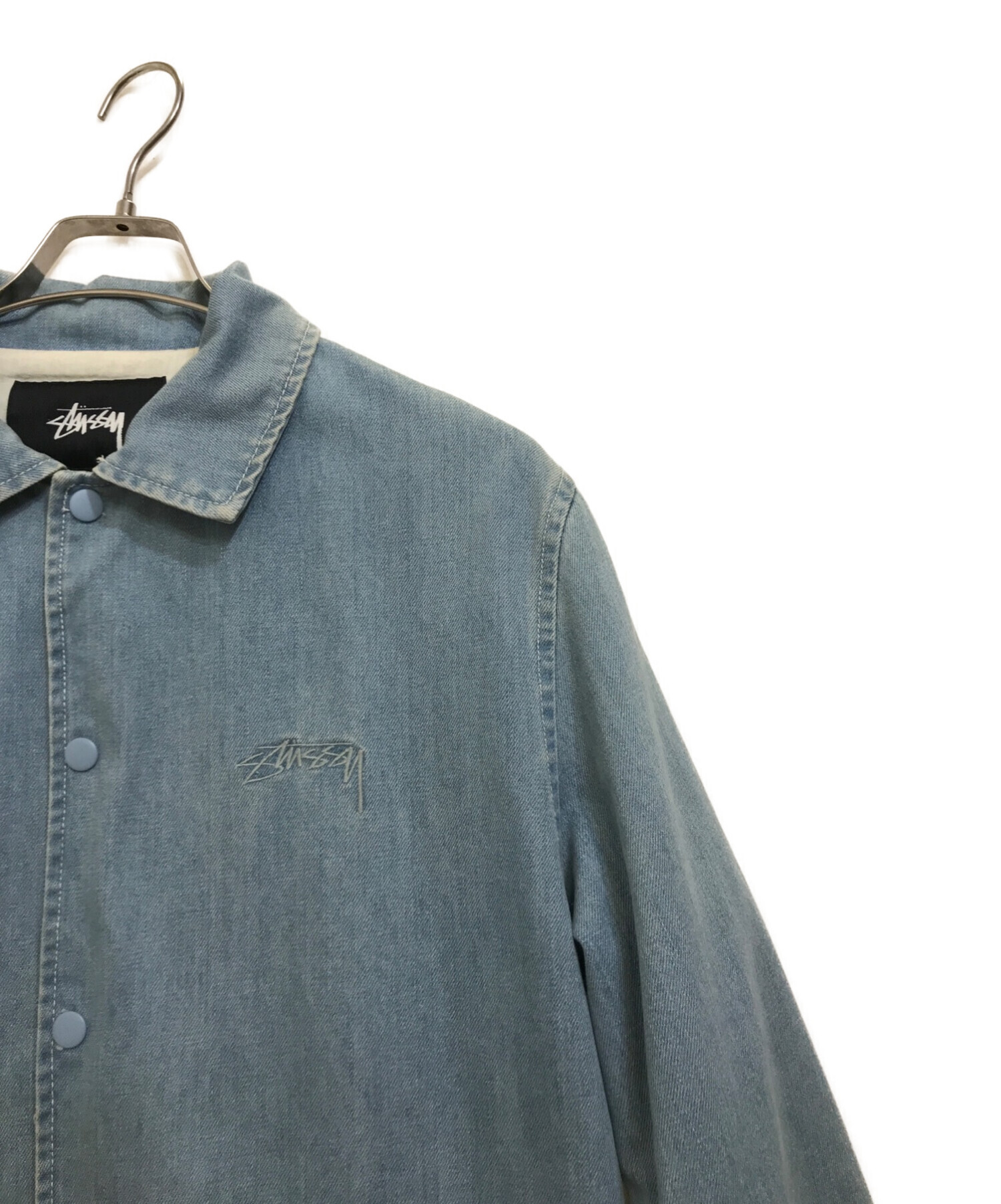 stussy (ステューシー) O'Dyed Bull Denim Coach Jacket　コーチジャケット ブルー サイズ:M