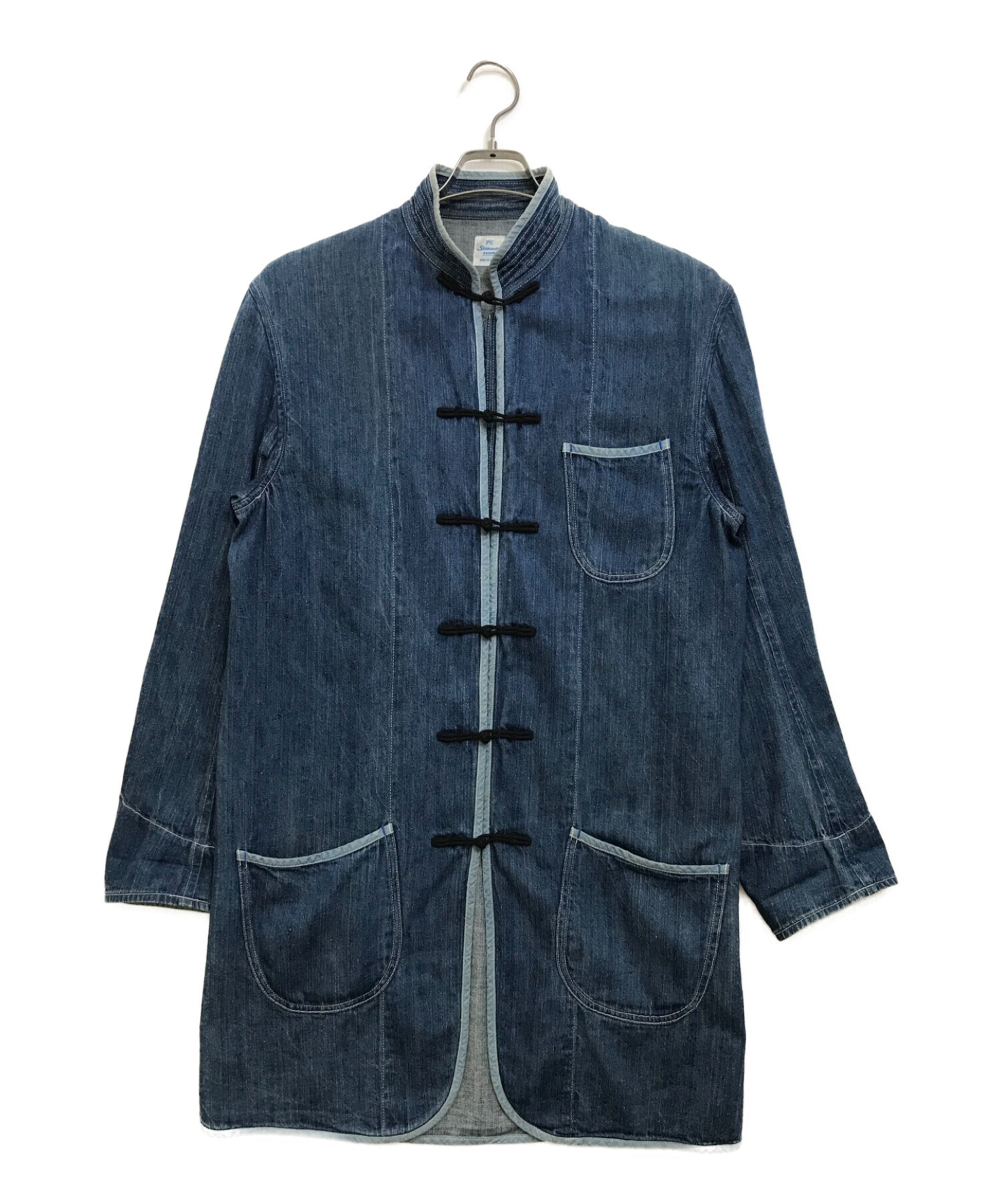 Porter Classic (ポータークラシック) SUMMER DENIM CHINESE COAT インディゴ サイズ:L