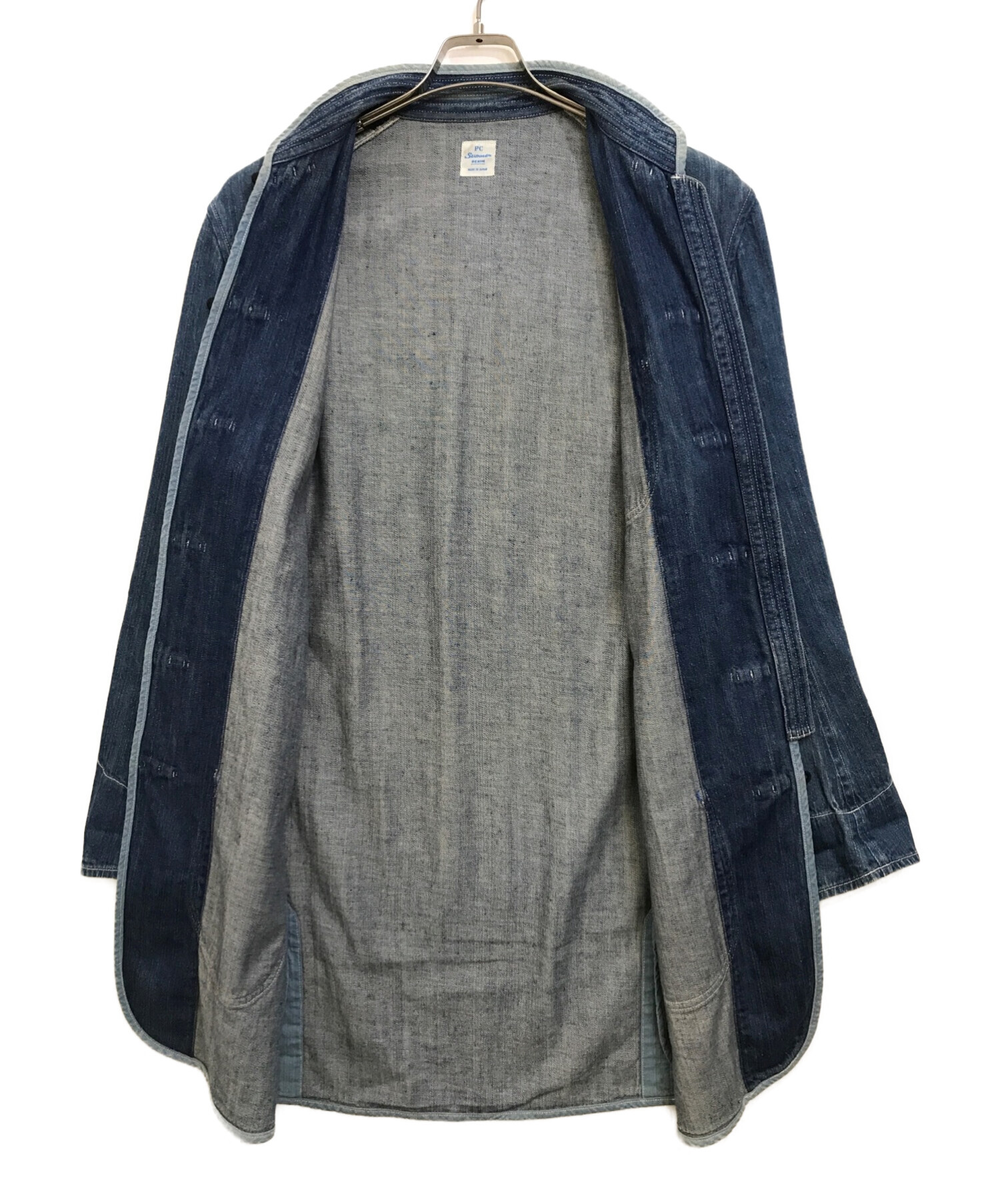 Porter Classic (ポータークラシック) SUMMER DENIM CHINESE COAT インディゴ サイズ:L