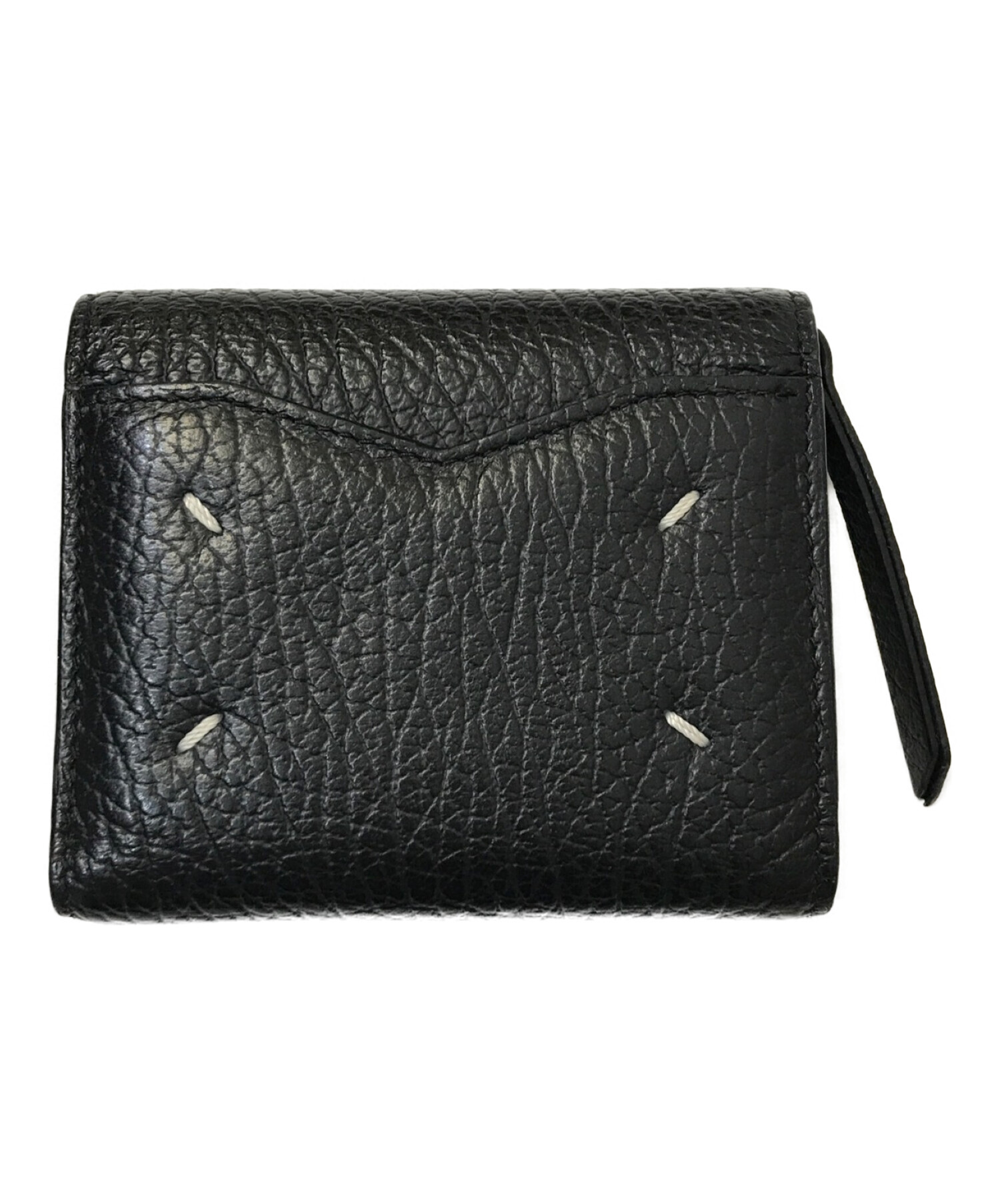 新品Maison Margiela ブラック -革の財布 メゾンマルジェラ - 小物
