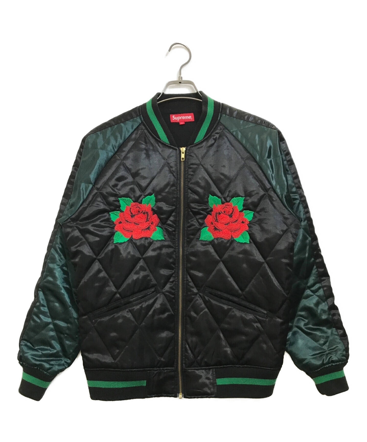 supreme quilted satin bomber jacket身幅56