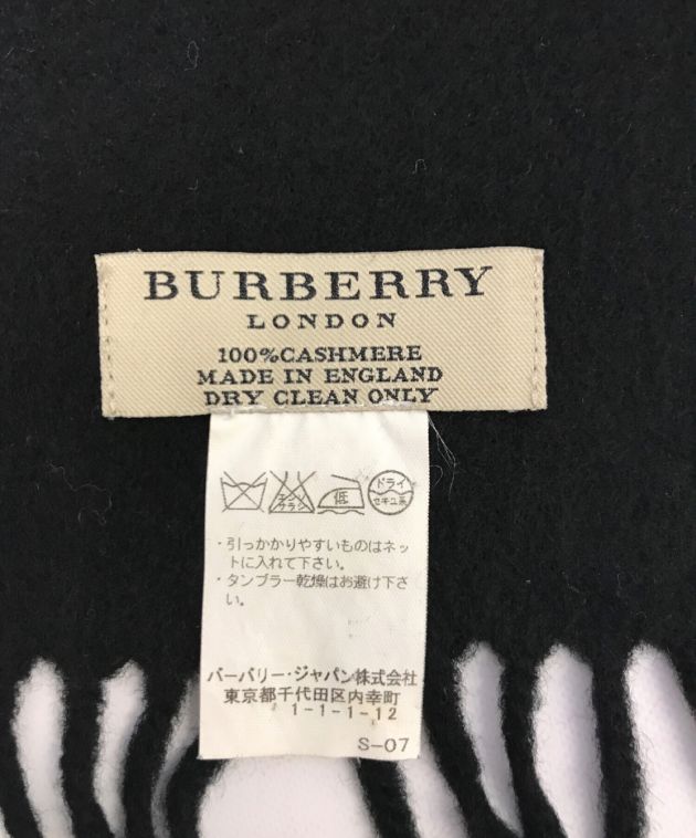 中古・古着通販】BURBERRY LONDON (バーバリー ロンドン) ピュアカシミヤマフラー ブラック｜ブランド・古着通販  トレファク公式【TREFAC FASHION】スマホサイト