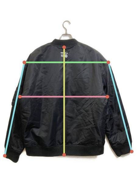 中古・古着通販】RVCA (ルーカ) MR CARTOON MA-1 JACKET ブラック