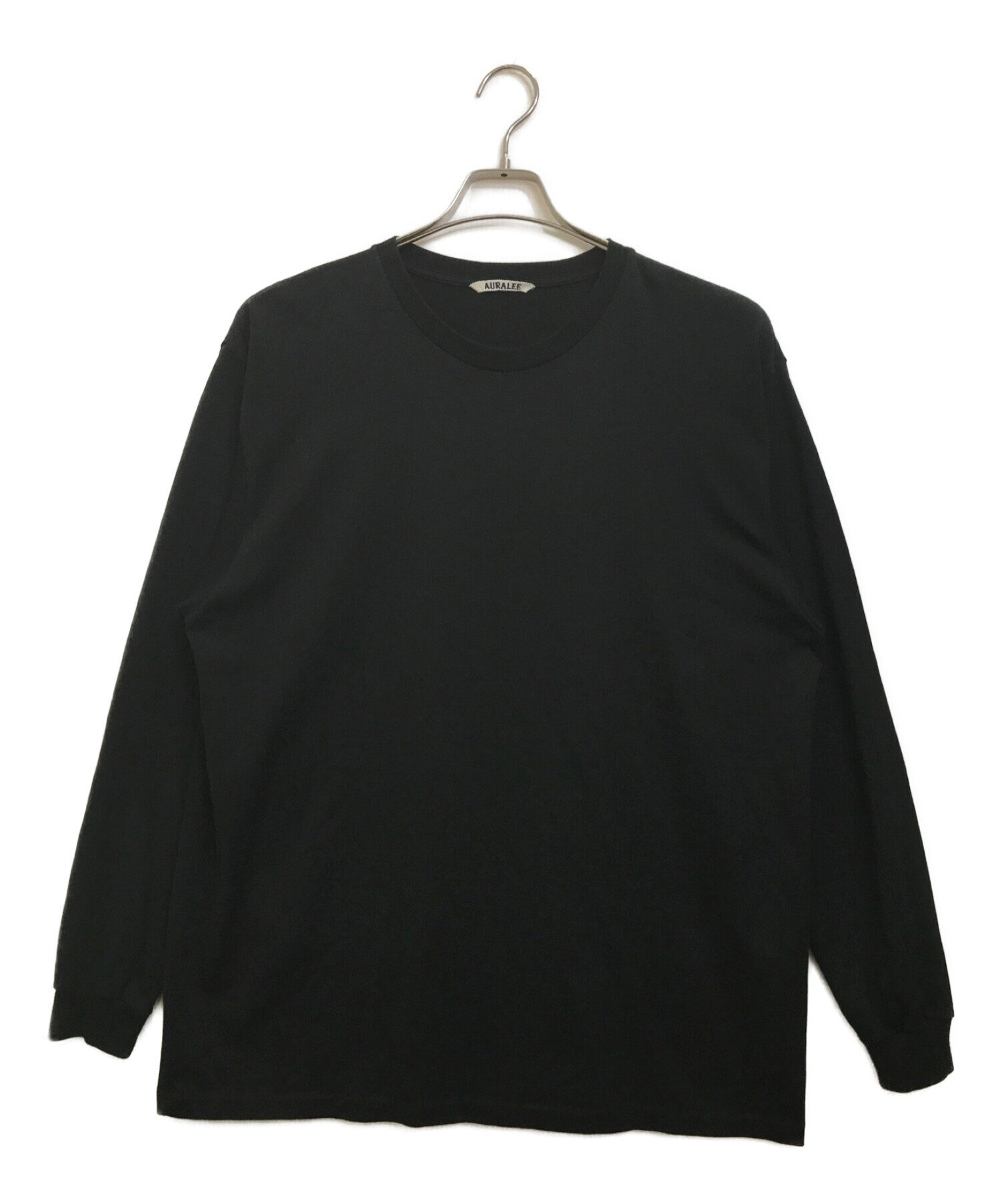 AURALEE (オーラリー) LUSTER PLAITING L/S TEE ロングスリーブTシャツ ブラック サイズ:4