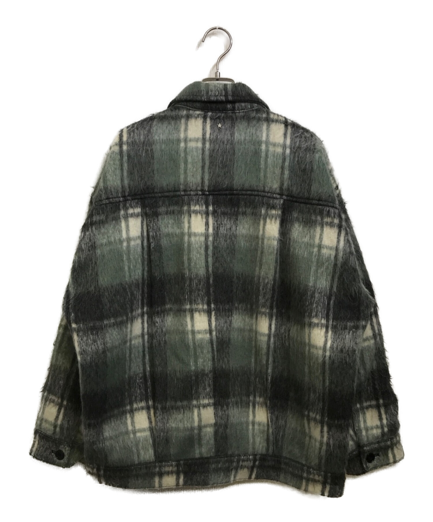 CONVERSE TOKYO (コンバーストウキョウ) SHAGGY CHECK CPO JACKET シャギー チェック CPO ジャケット  グリーン サイズ:FREE